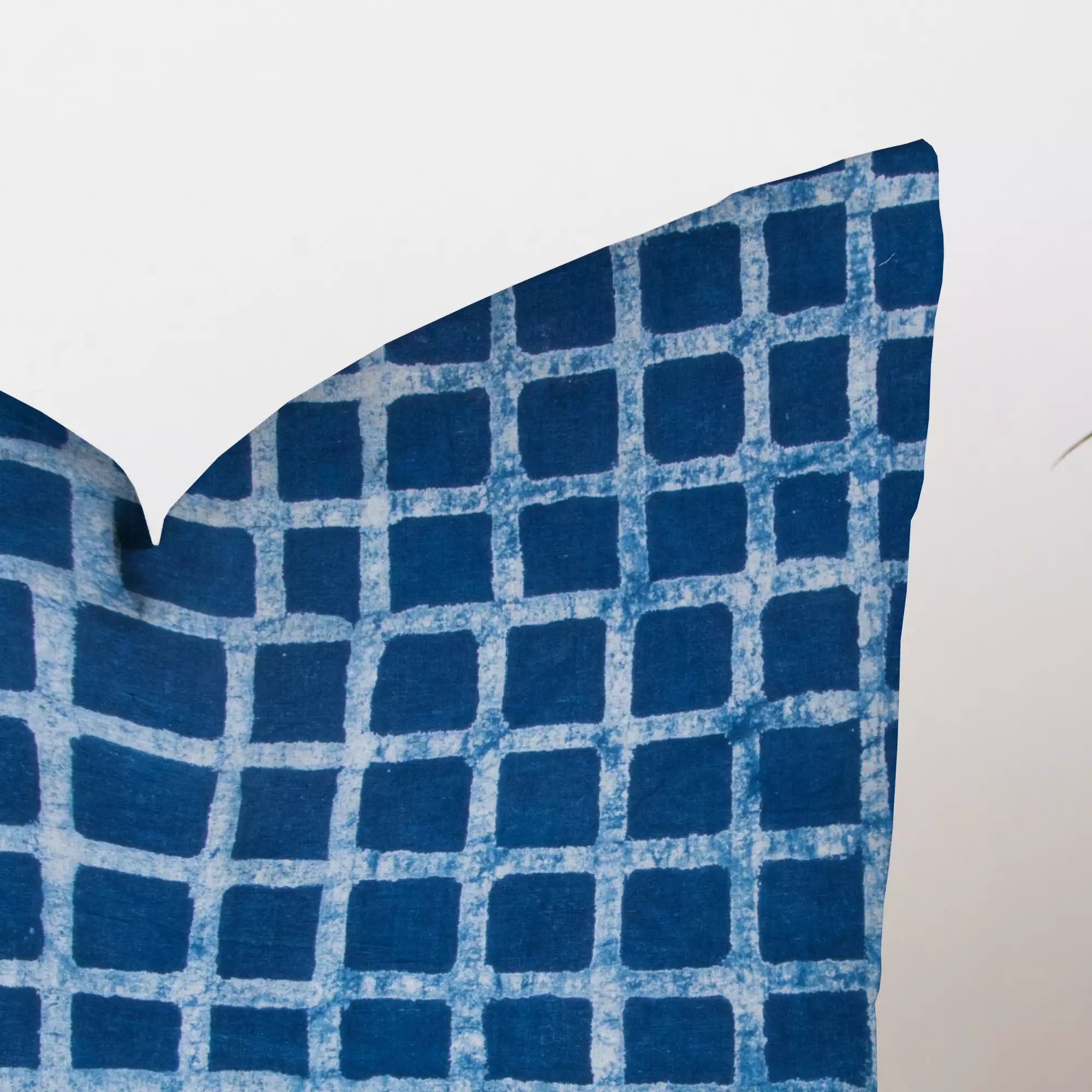 Organic Cotton Hand Block Printed Indigo Cushion Cover