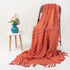 Organic Cotton Solid Christmas Throw Blanket