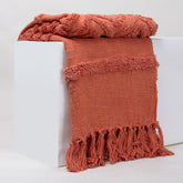 Organic Cotton Solid Christmas Throw Blanket