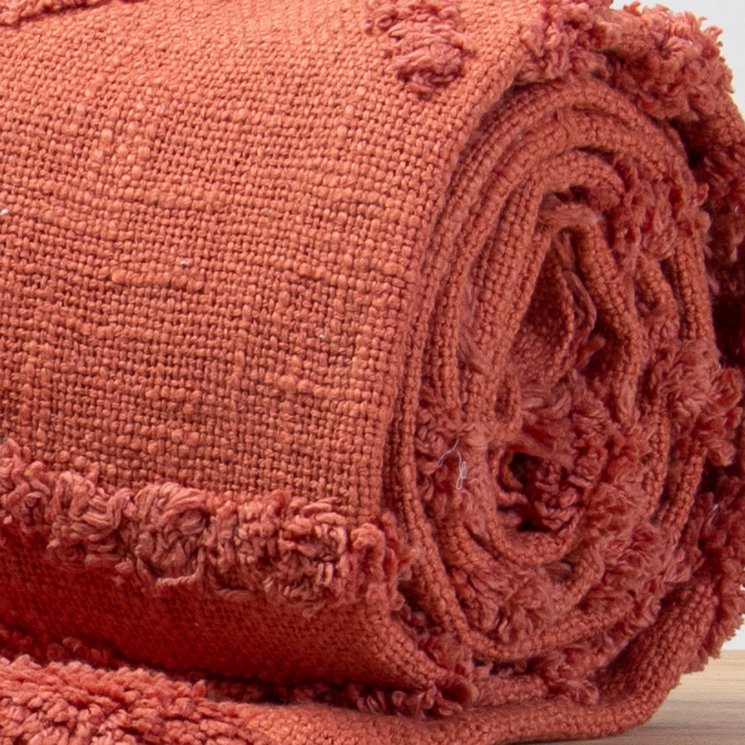 Organic Cotton Solid Christmas Throw Blanket