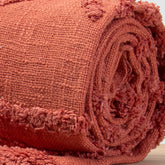 Organic Cotton Solid Christmas Throw Blanket