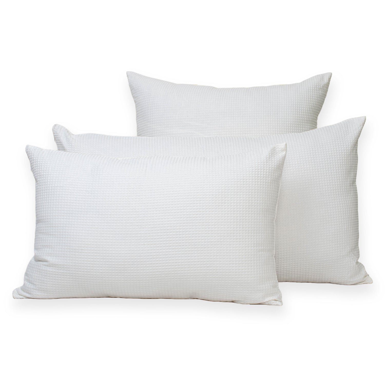 Organic Cotton White Waffle Pillowcase