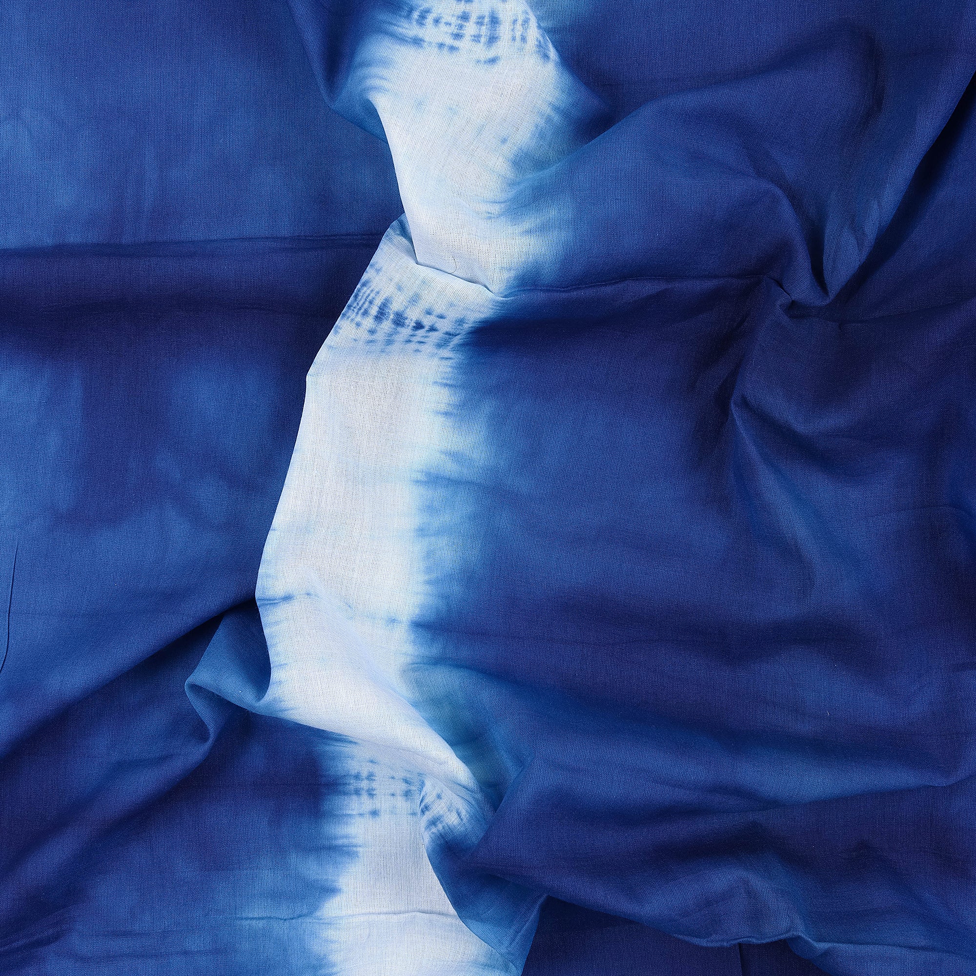 Organic Dark Blue Tie Dye Shibori Fabric