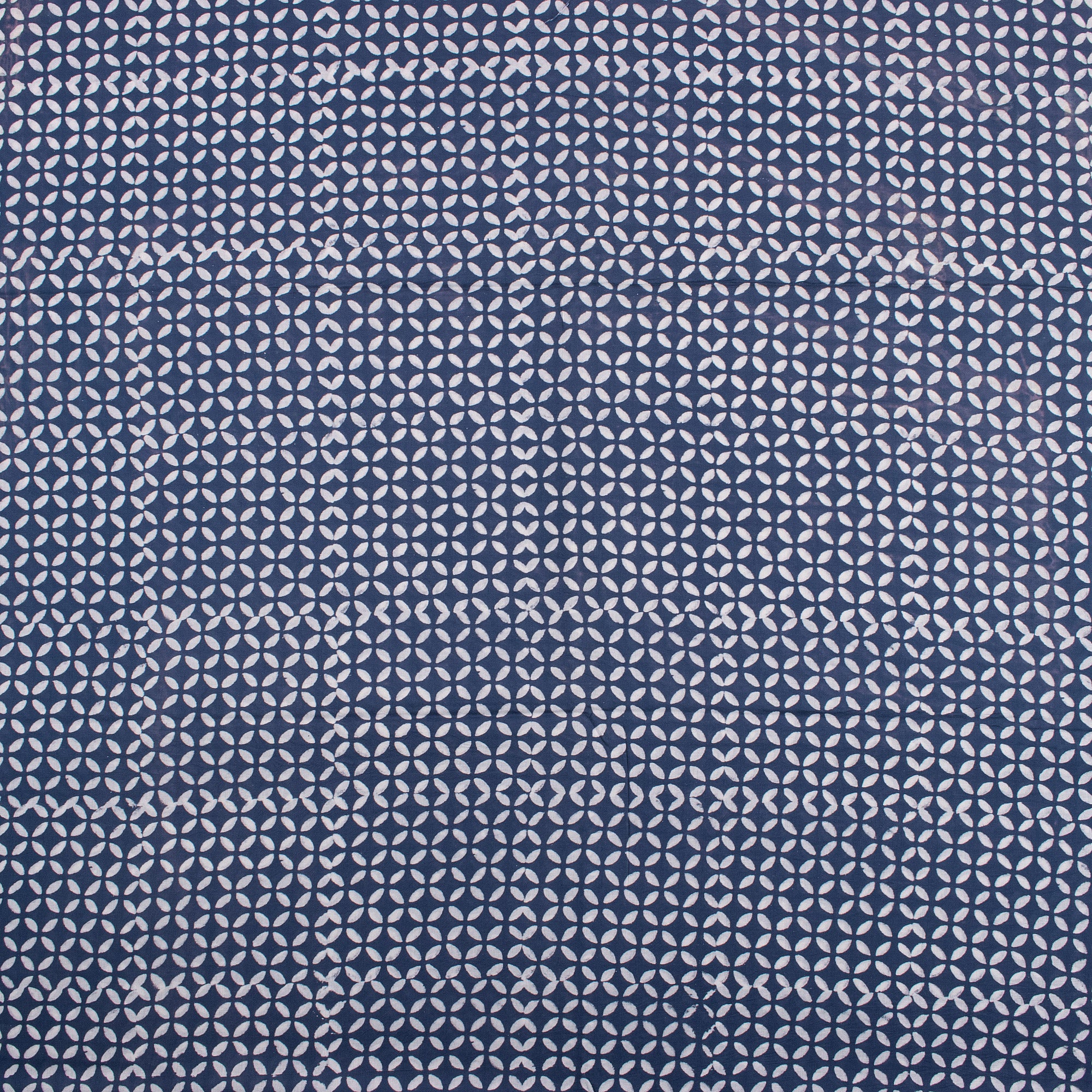 Organic Hand Block Printed Indigo Blue 100% Cotton Fabric