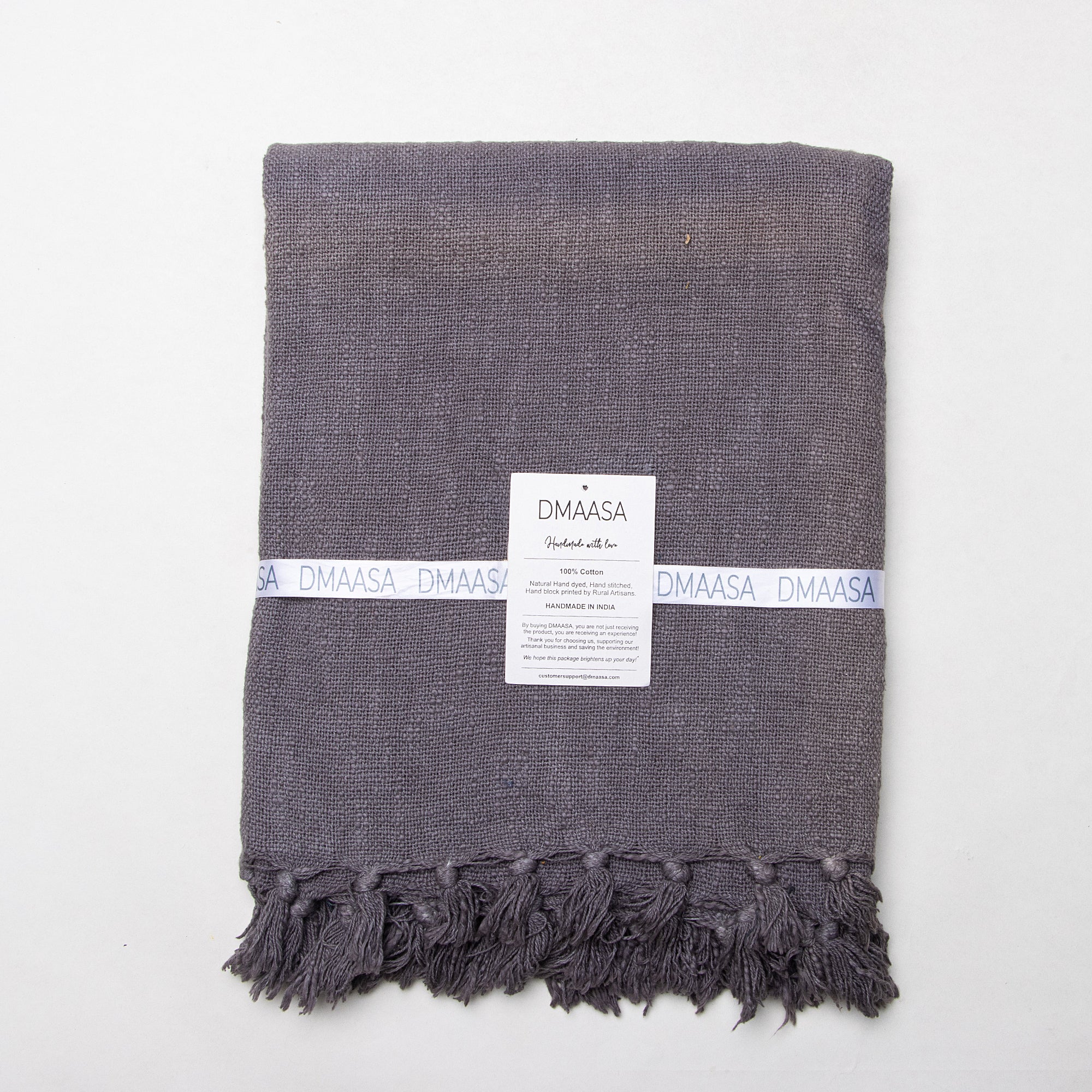 Organic Solid Purple Hand Dyed Throw Blankets