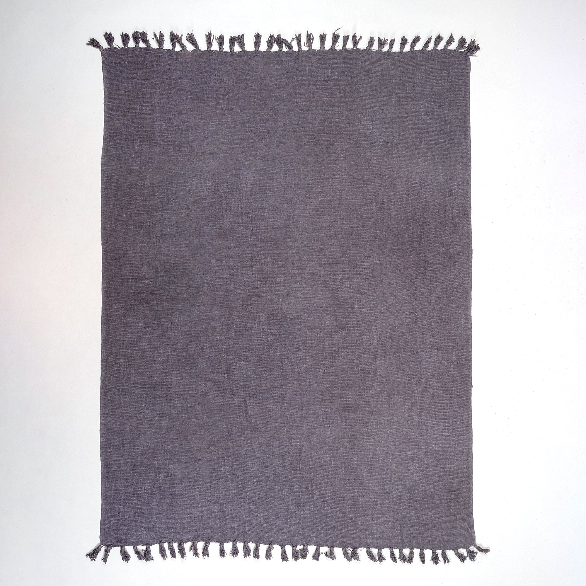 Organic Solid Purple Hand Dyed Throw Blankets