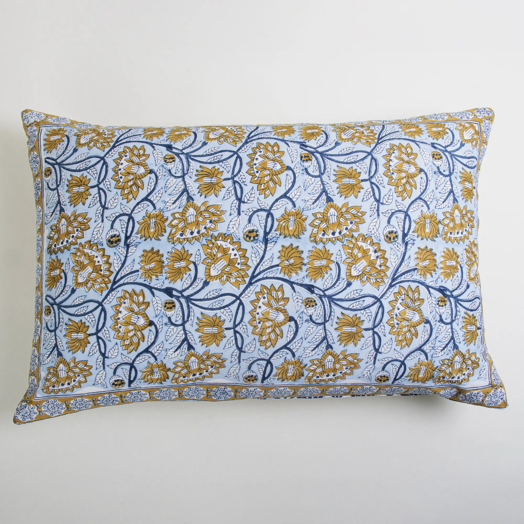 Floral Print Reversible Cotton Pillow Cover Set