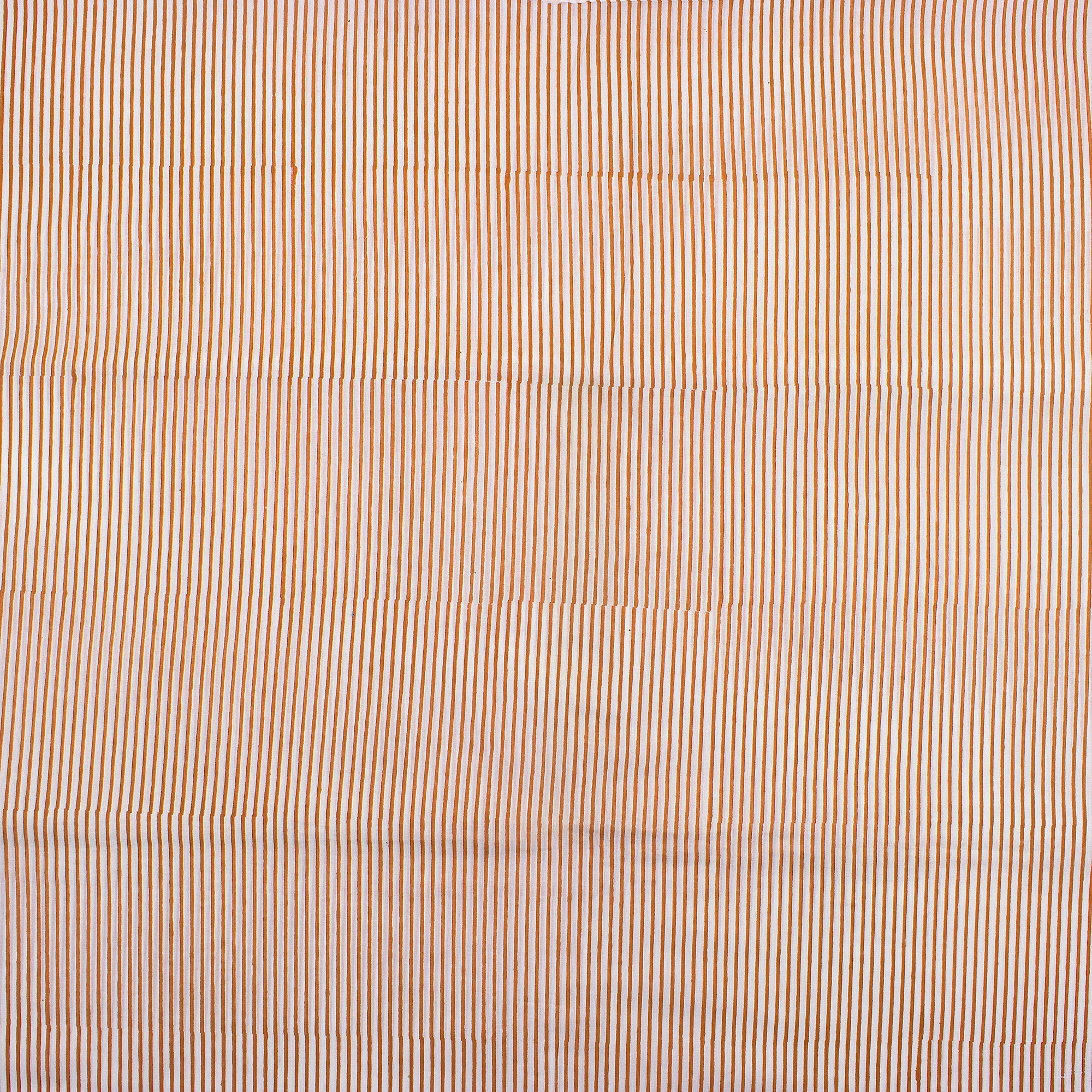 Pink Striped Hand Block Print Pure Cotton Fabric