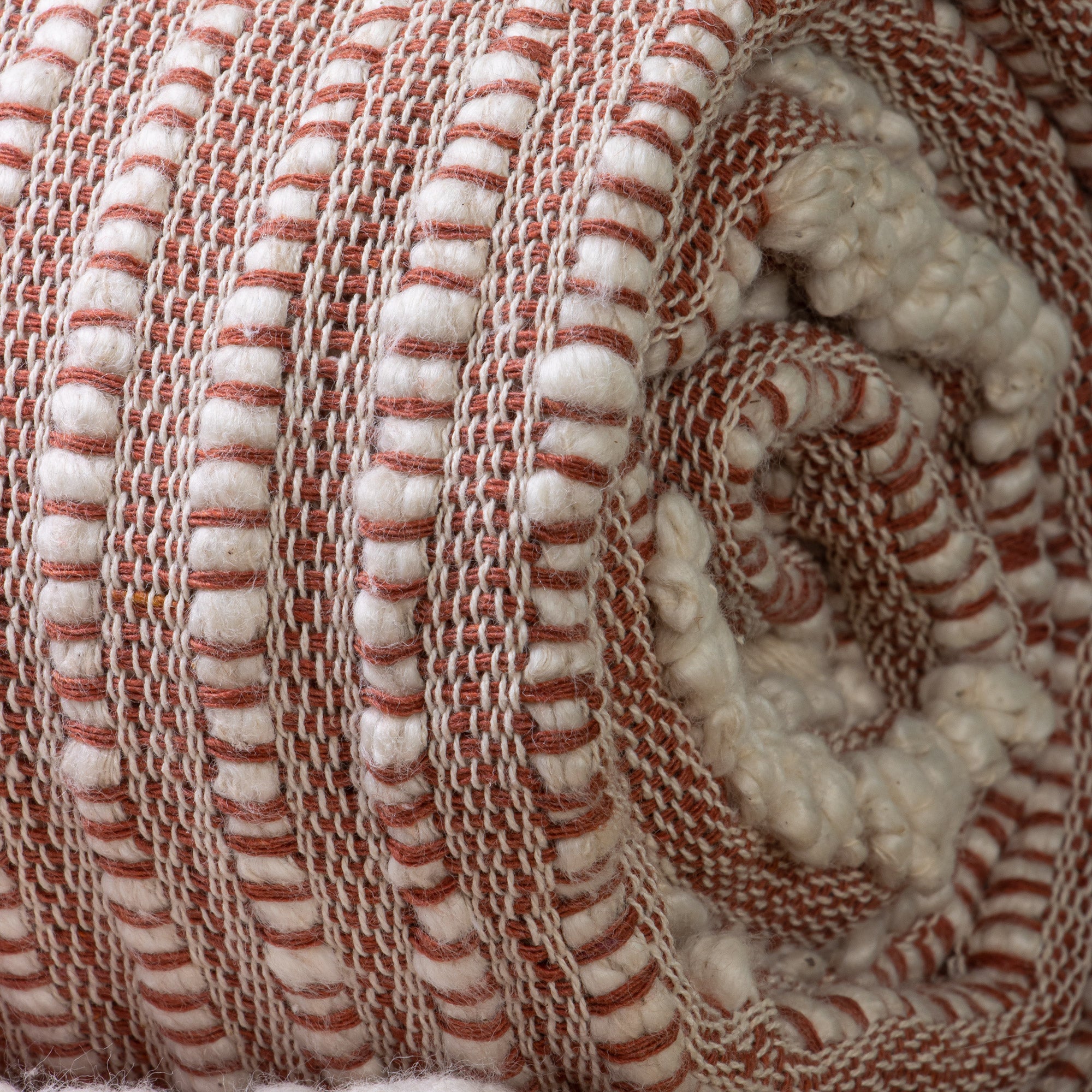 Pink Striped Hand Woven Throw Blanket for Bed