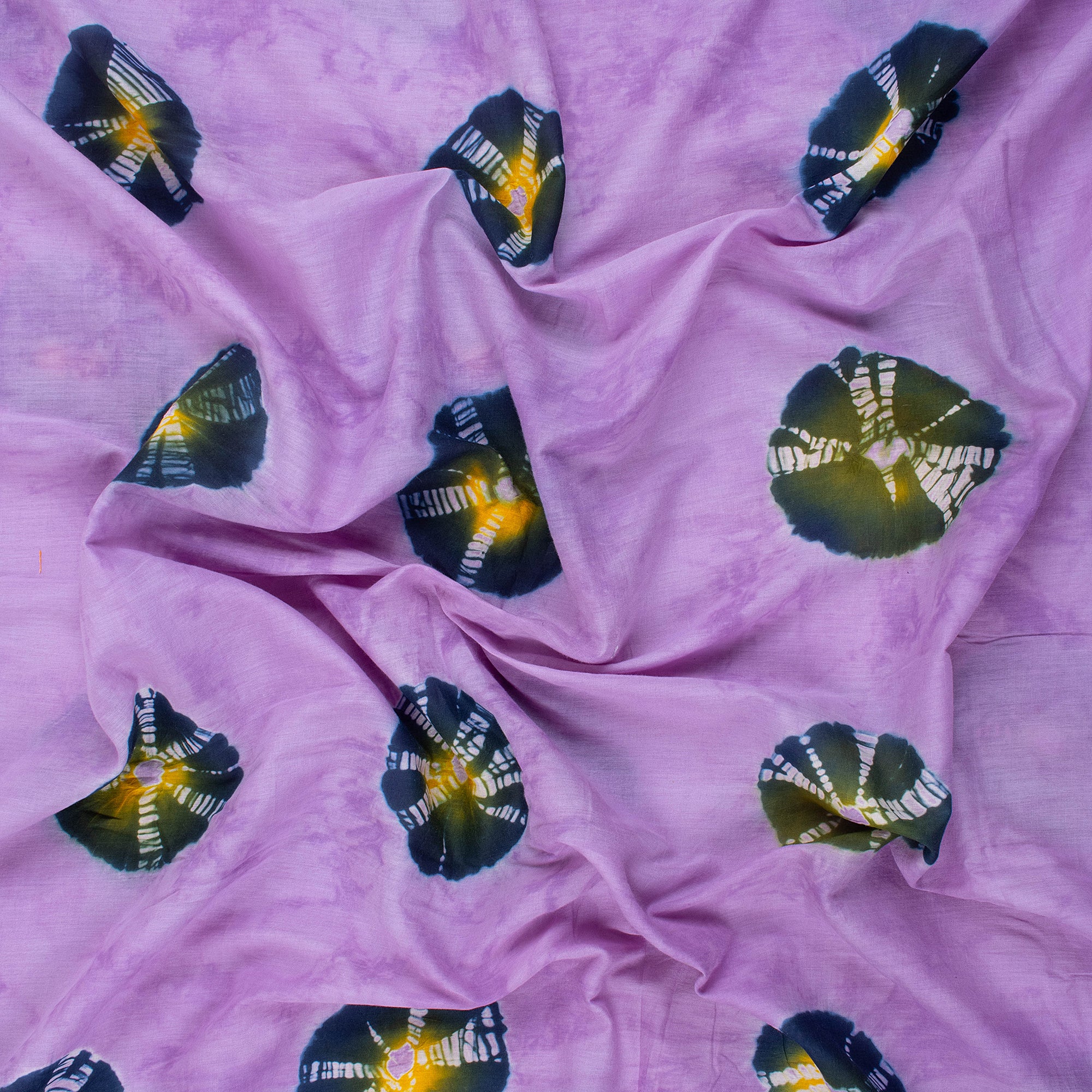 Polka Dots Pure Cotton Tie Dye Shibori Fabric