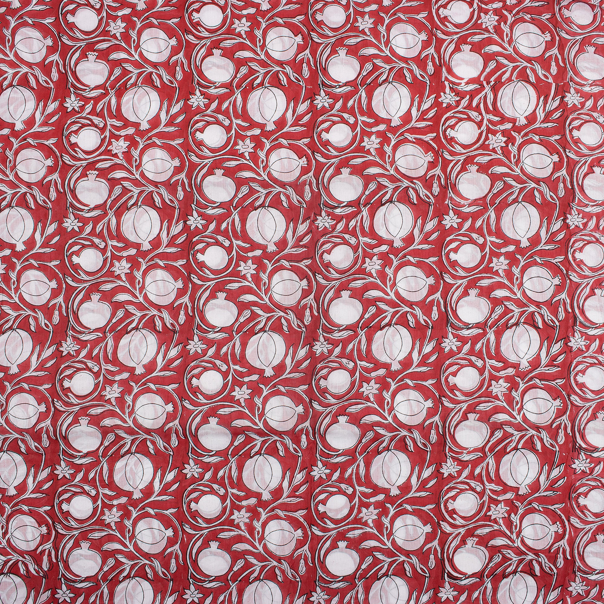 Pomegranate Print Block Cotton Fabric