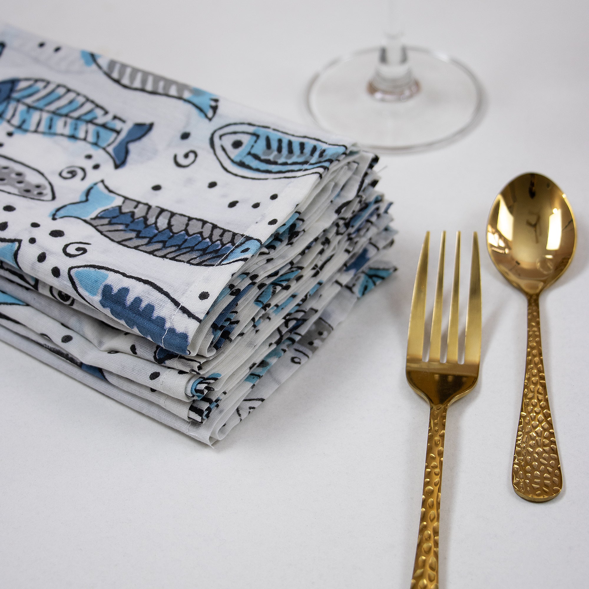 Premium Cotton Hand Block Printed Dining Table Napkin