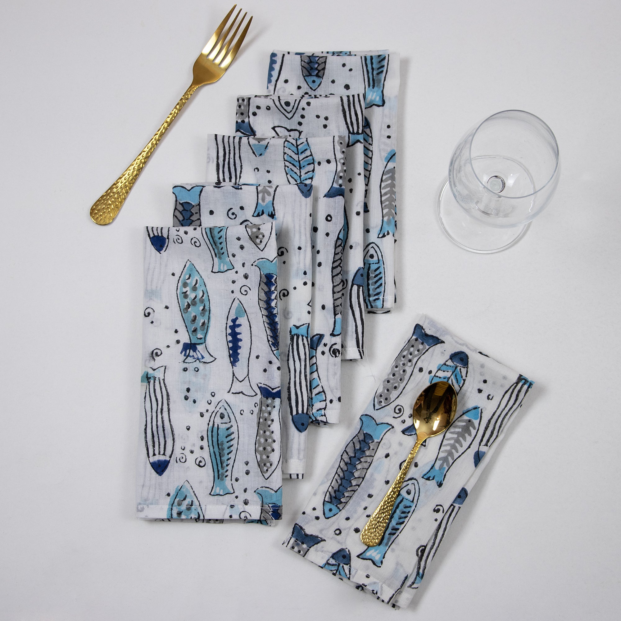 Premium Cotton Hand Block Printed Dining Table Napkin