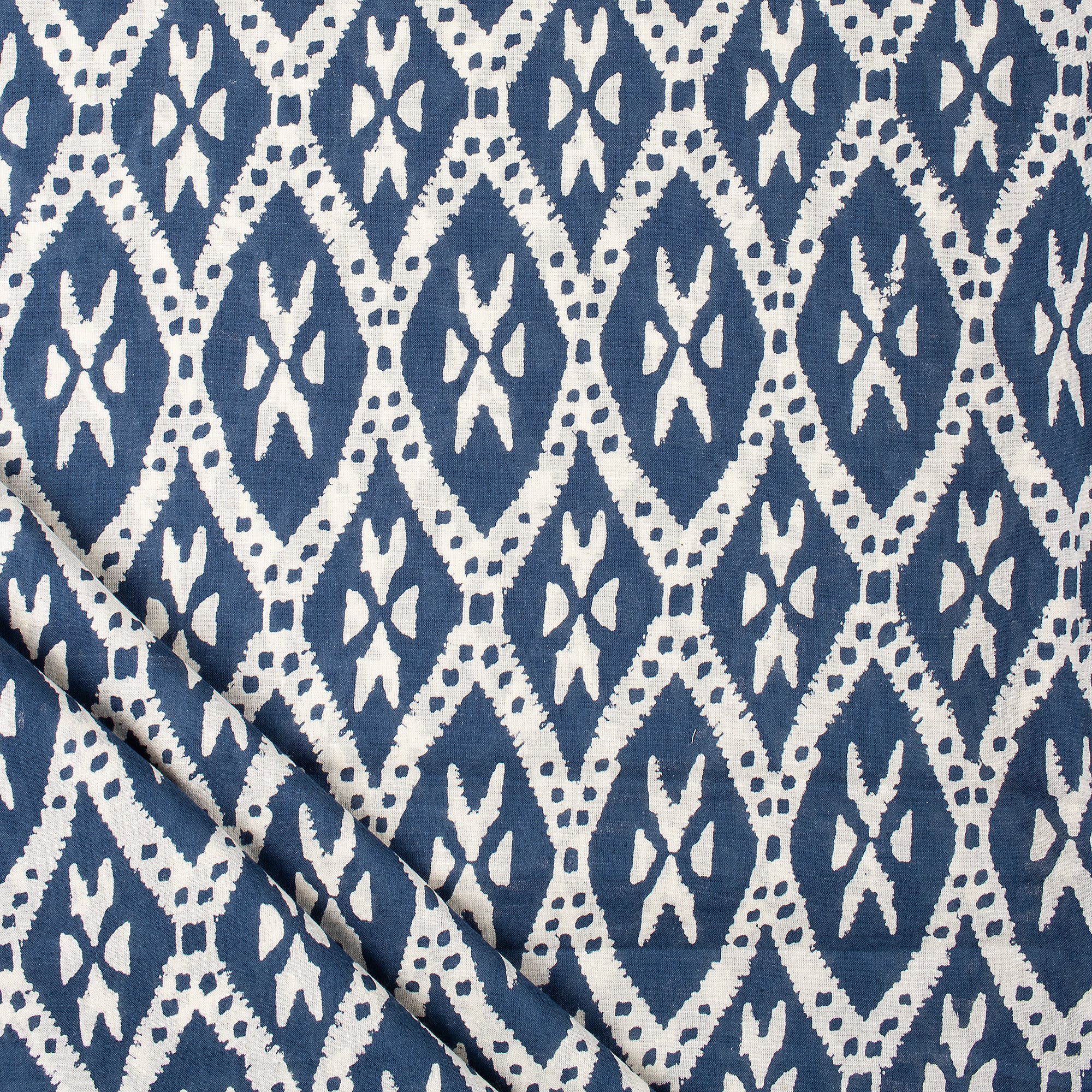 Premium Discharge Hand Block Printed Fabric