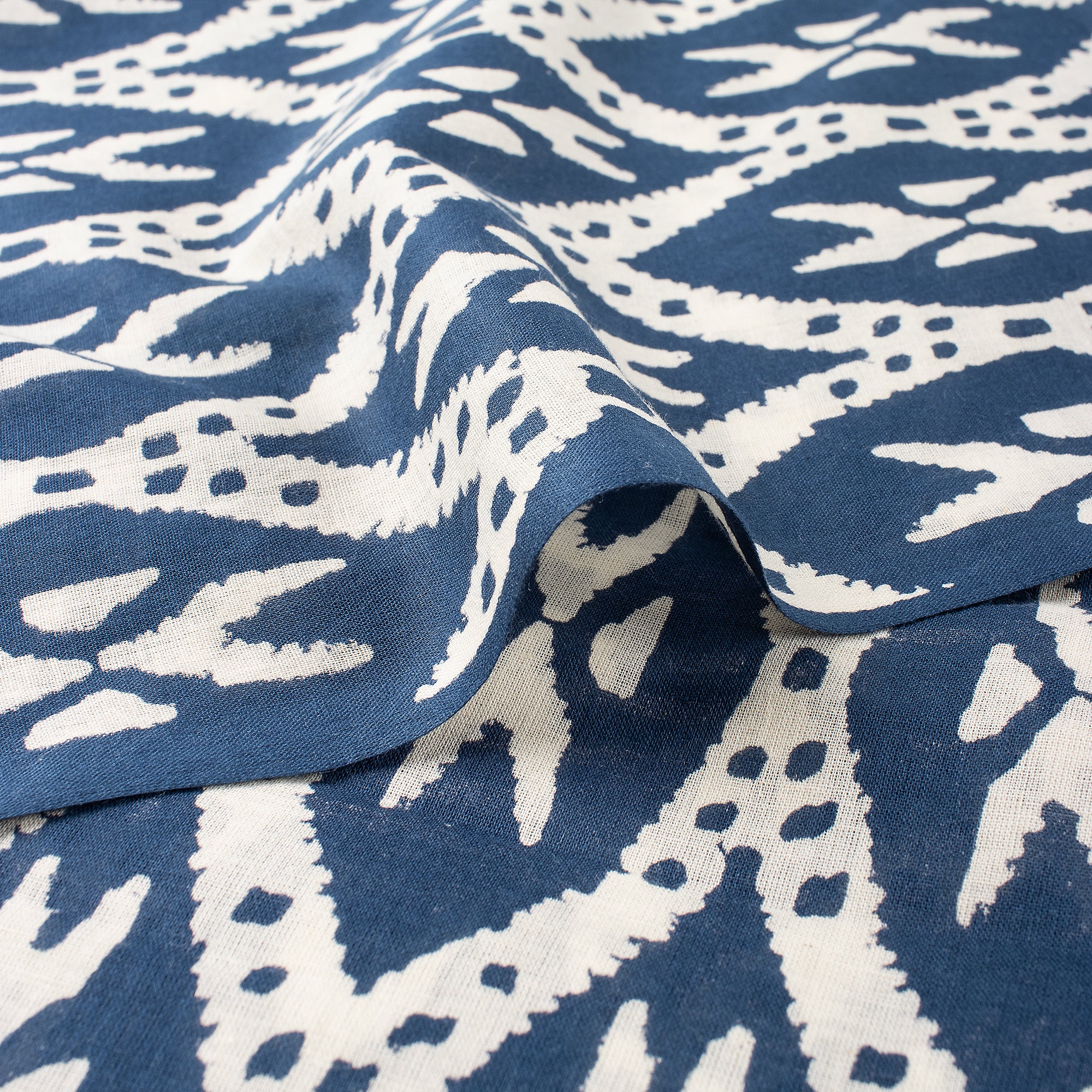 Premium Discharge Hand Block Printed Fabric