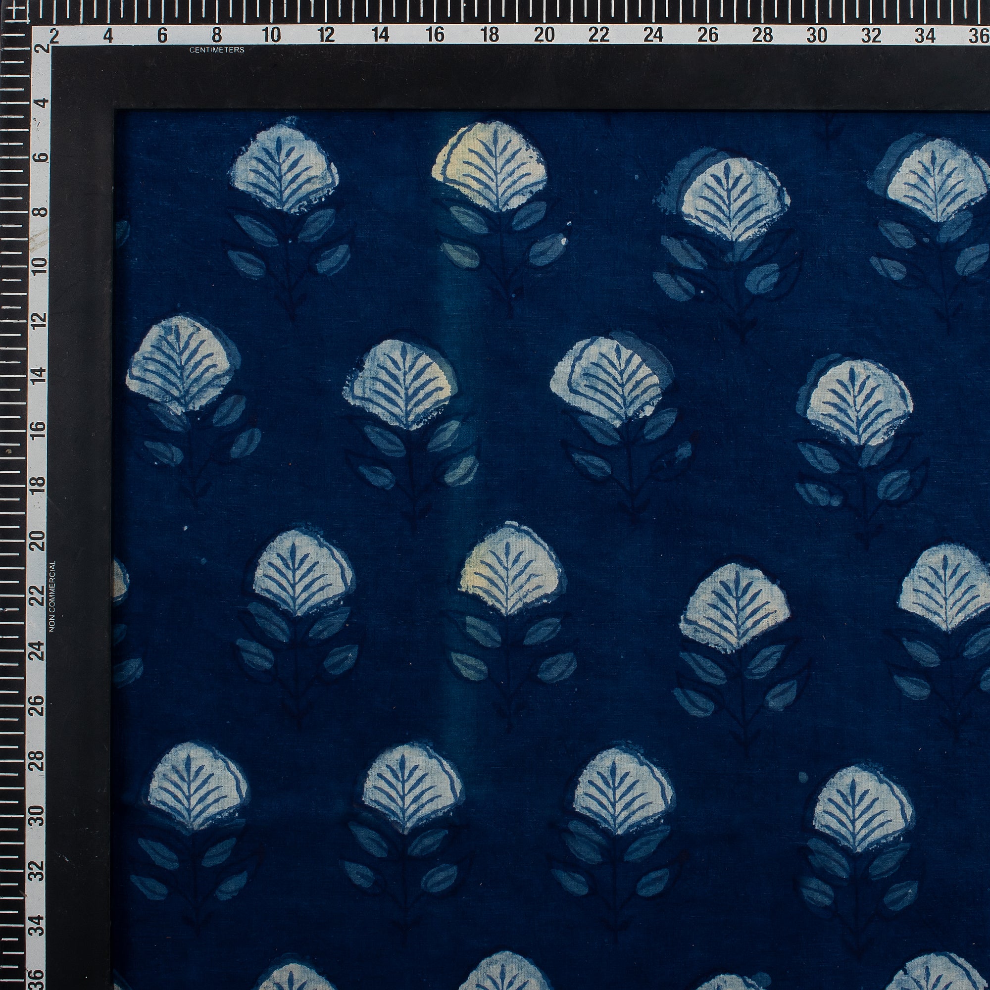 Premium Indigo Blue Hand Block Print Cotton Yard Fabric
