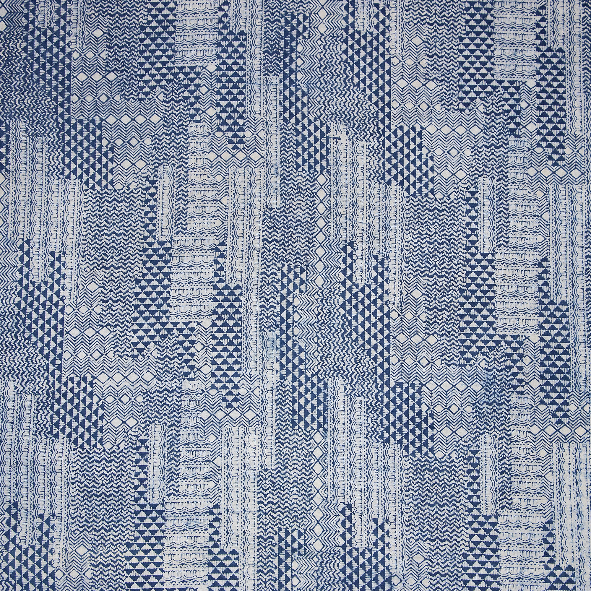 Premium Patchwork Floral Print Indigo Dye Cotton Fabric