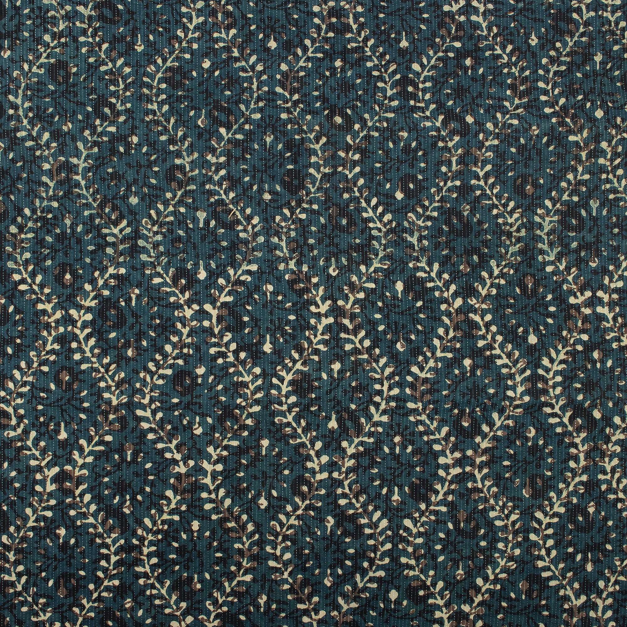 Premium Printed Pure Cotton Dabu Kantha Fabric