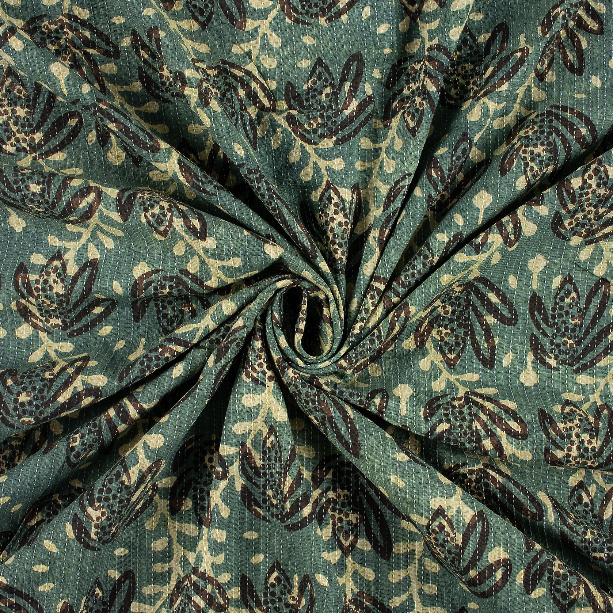 Premium Quality Dabu Hand Block Printed kantha Fabric