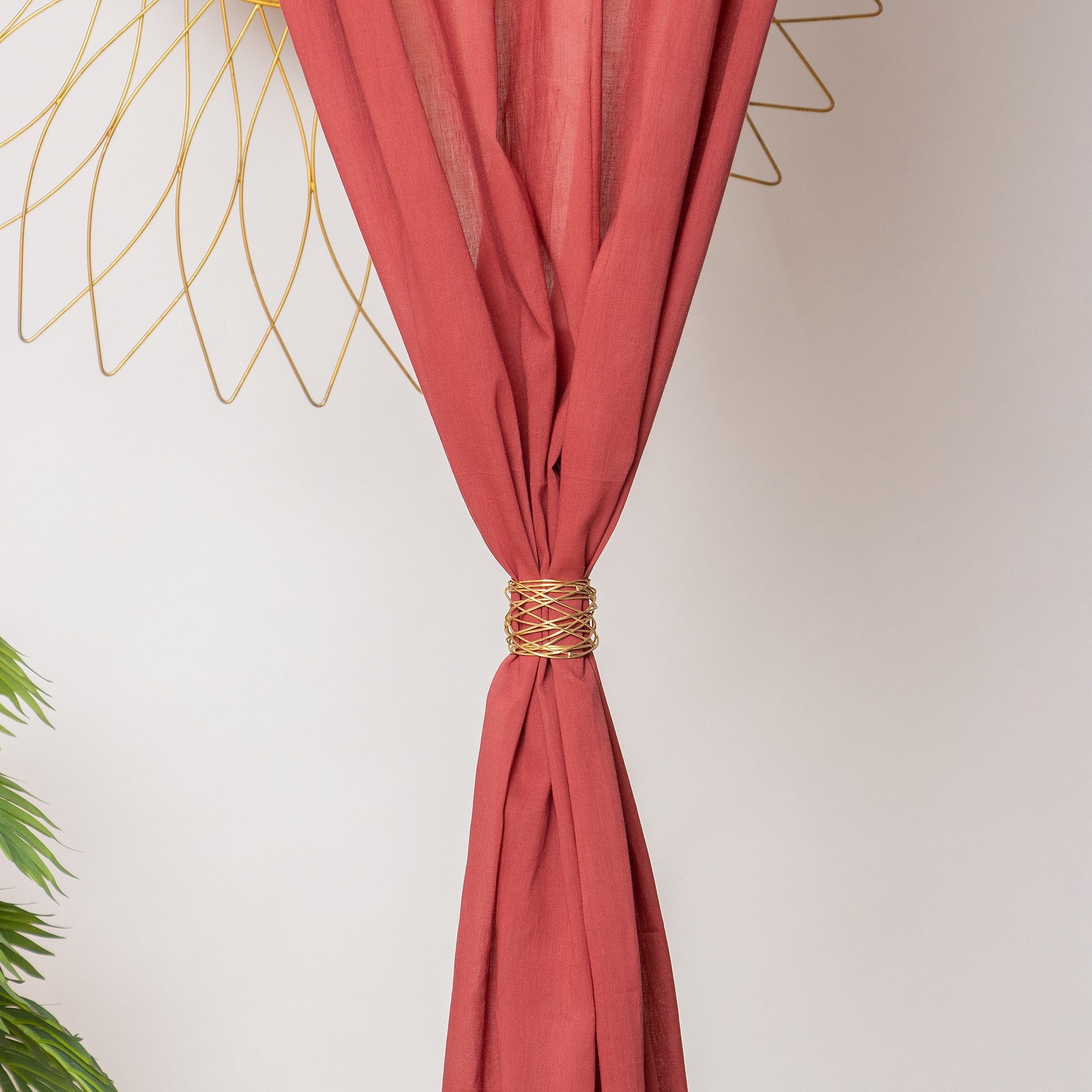 Premium Rosy Pink 100% Cotton Curtains
