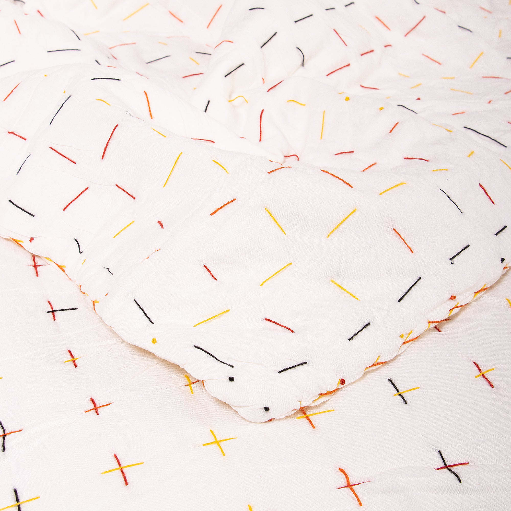 Premium Stitched Organic Cotton Kantha Quilt Blanket