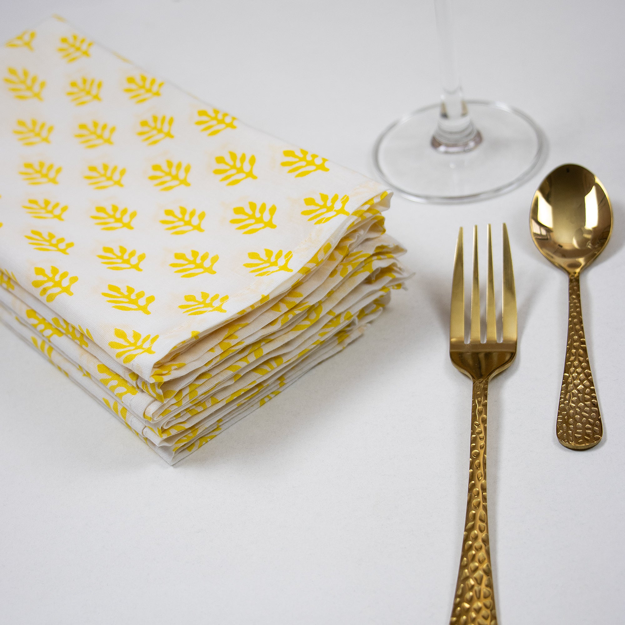 Pure Cotton Booti Hand Block Printed Cloth Napkin