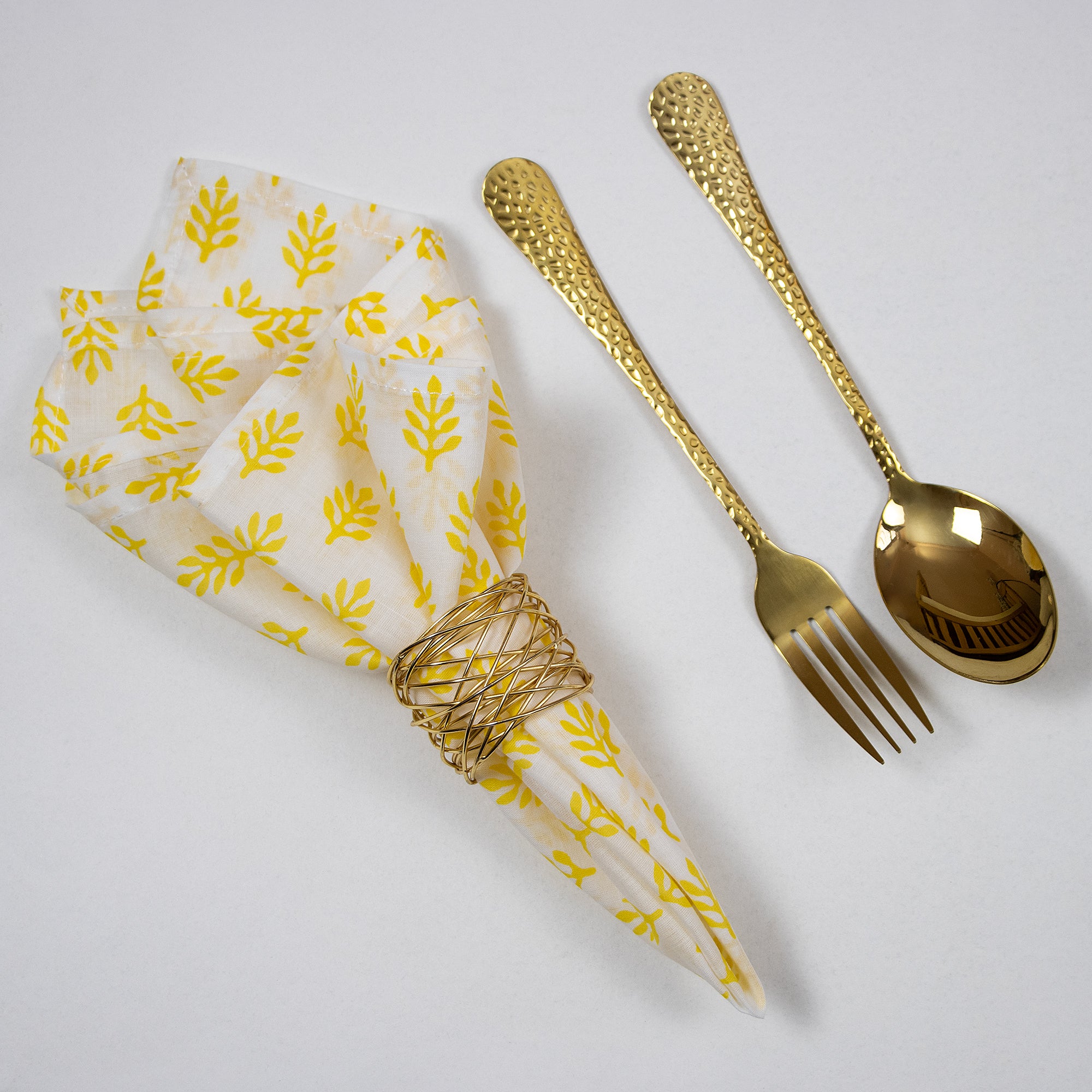 Pure Cotton Booti Hand Block Printed Cloth Napkin