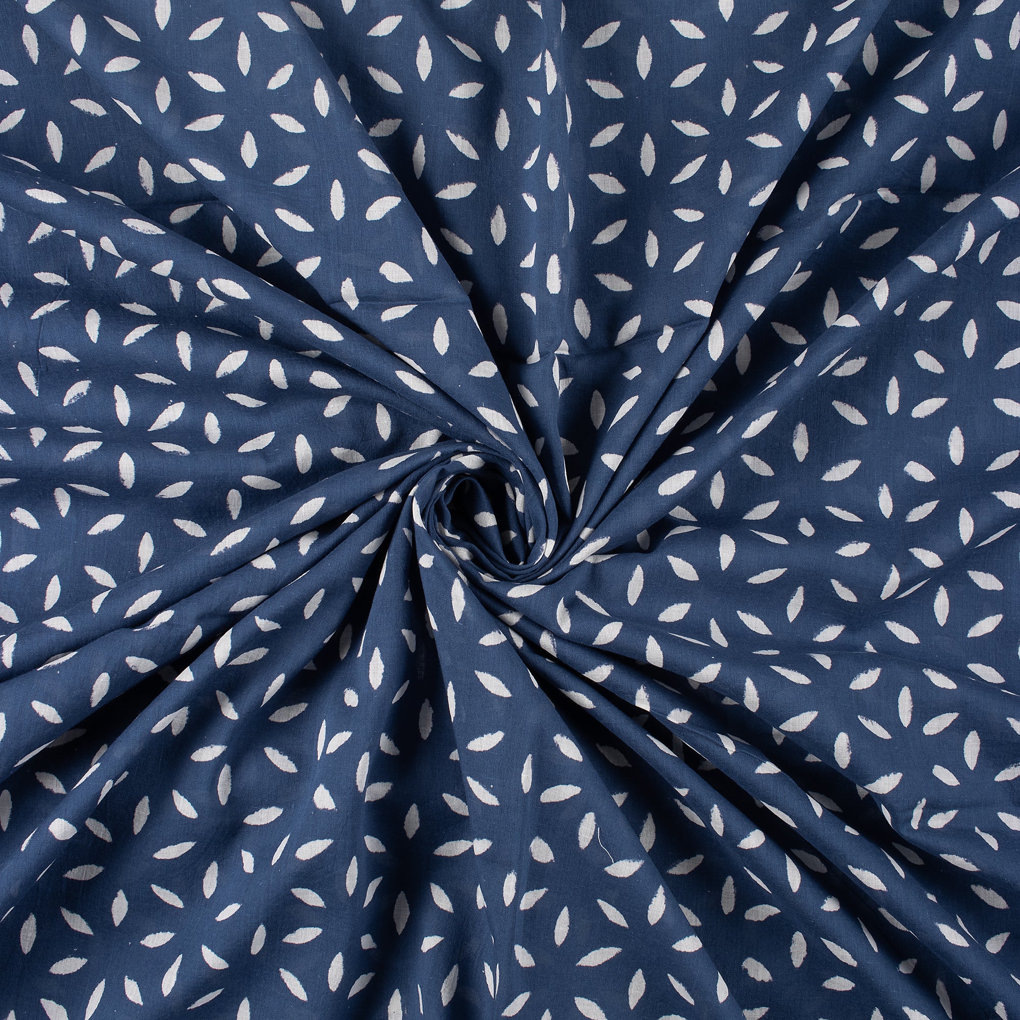 Pure Cotton Hand Block Printed Discharge Fabric