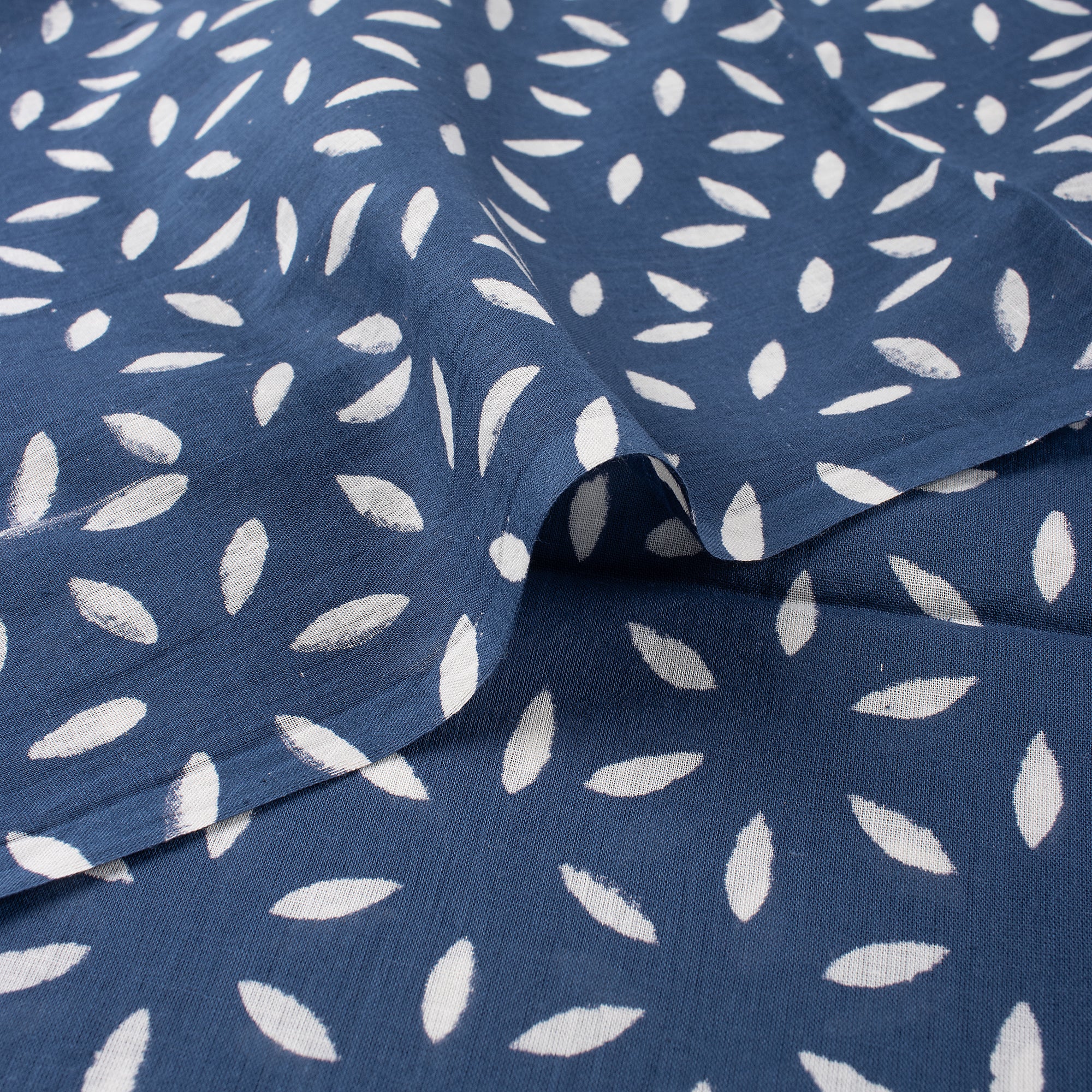 Pure Cotton Hand Block Printed Discharge Fabric