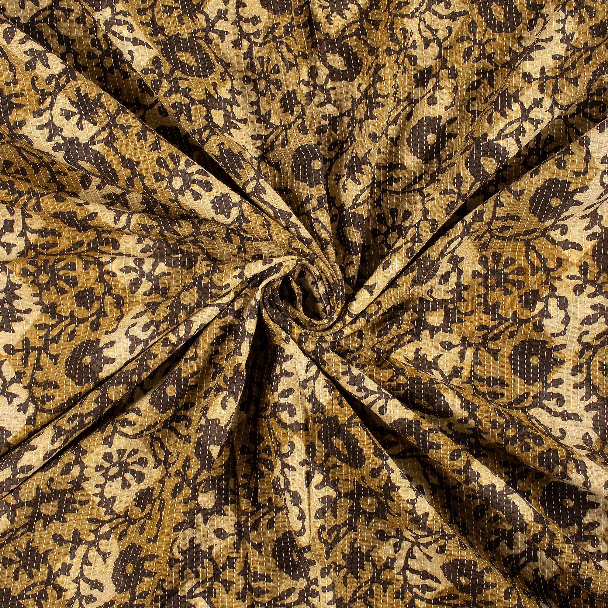 Pure Cotton Hand Printed Dabu Kantha Fabric