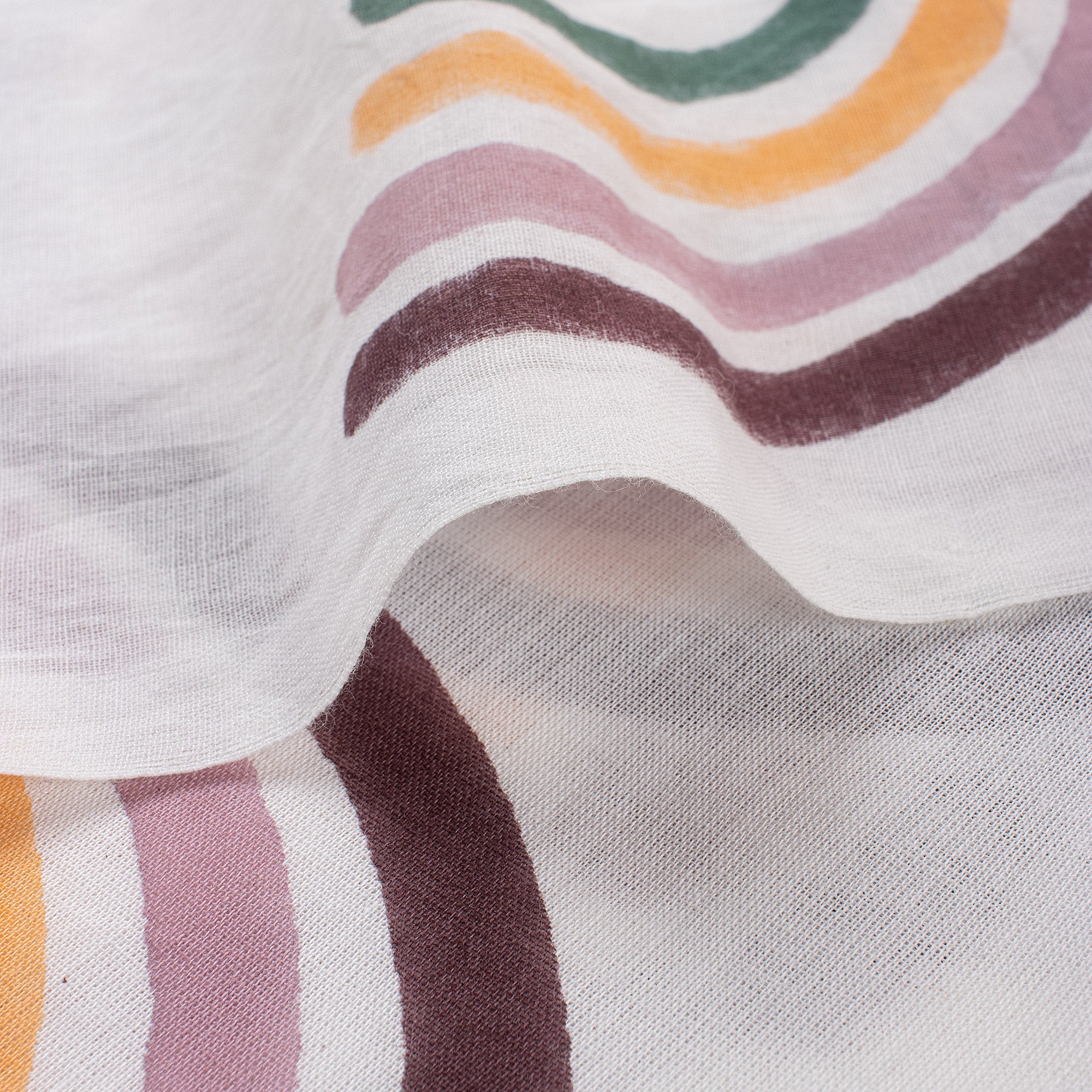 Pure Cotton Rainbow Block Print Fabric By The Yard