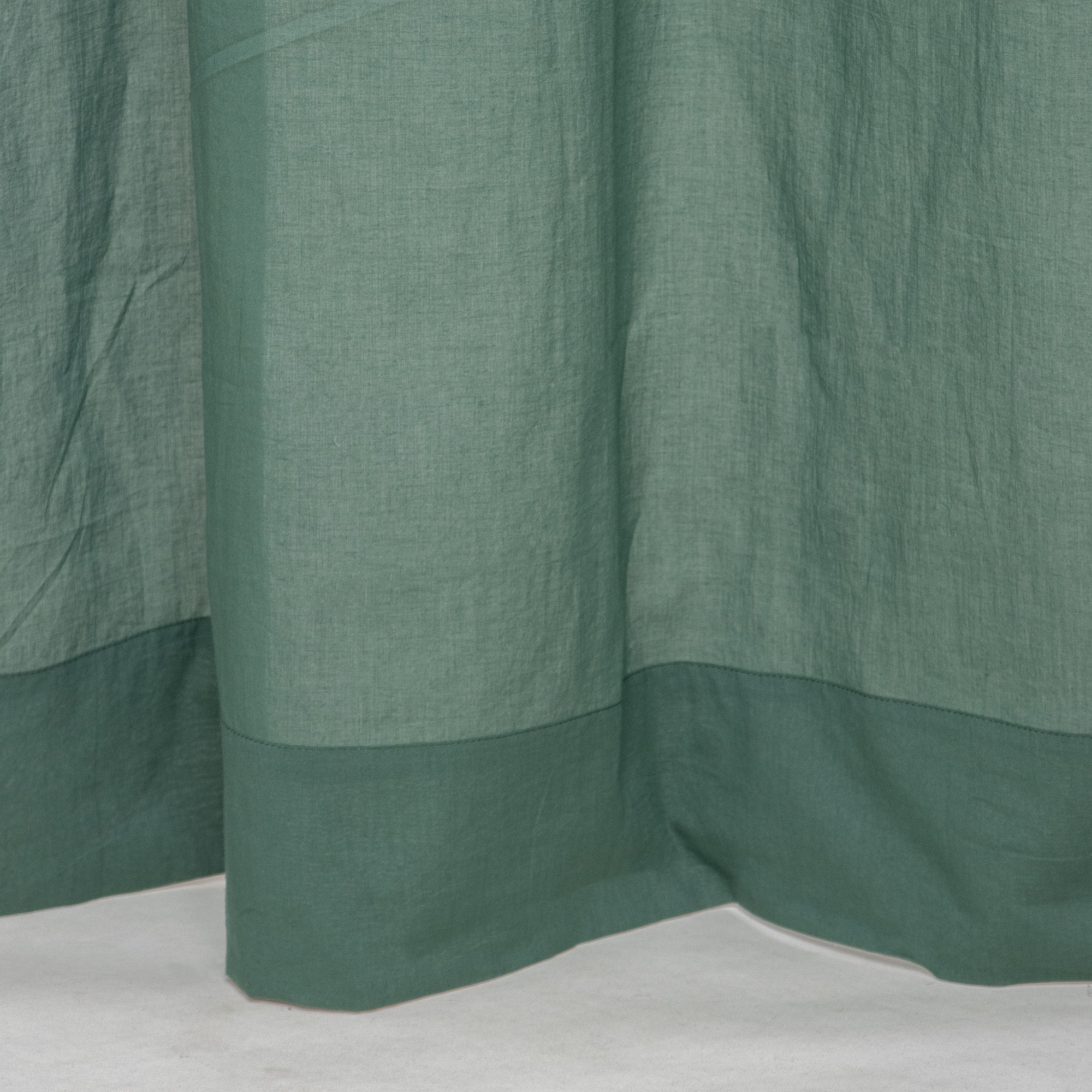 Pure Cotton Solid Dark Green Cotton Curtain
