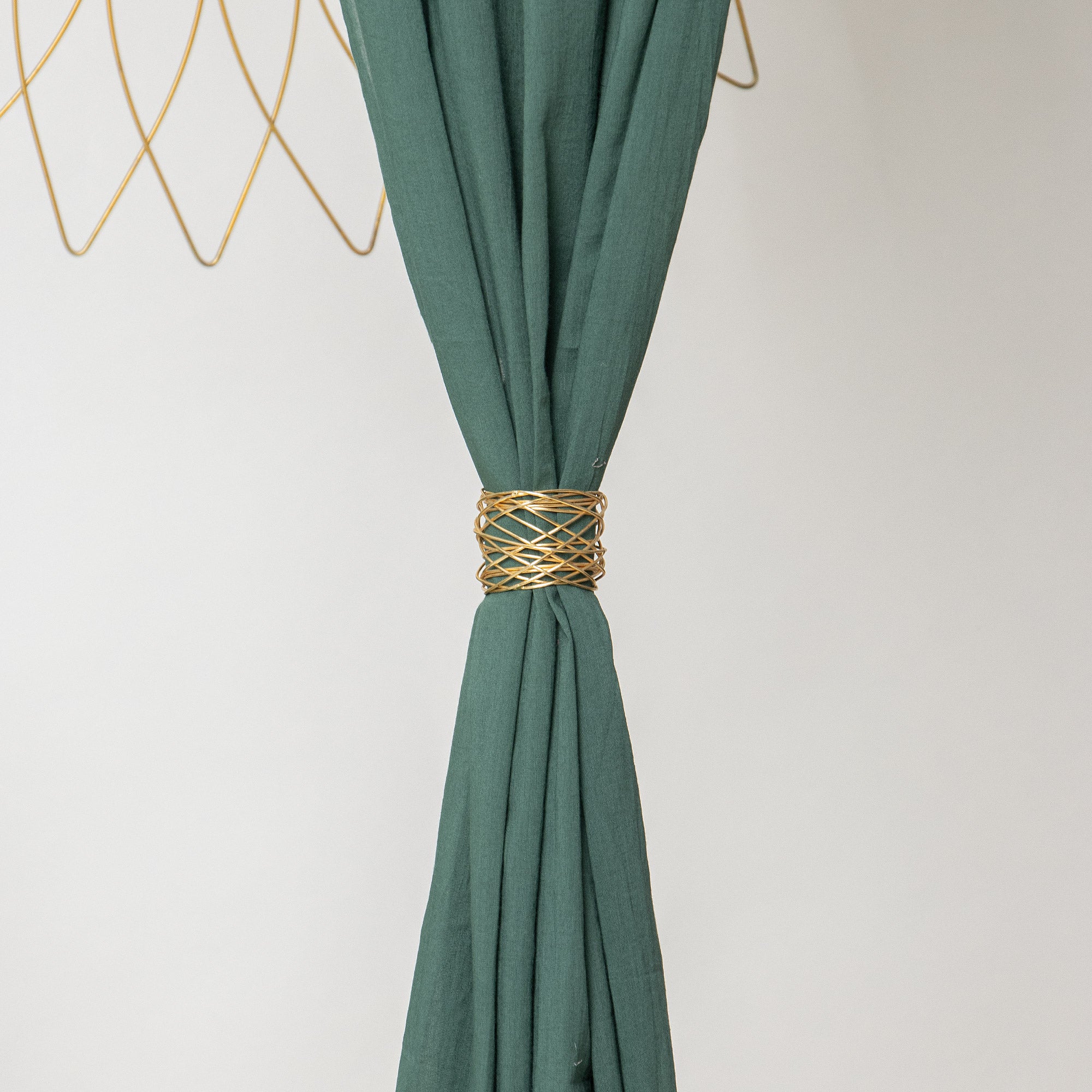 Pure Cotton Solid Dark Green Cotton Curtain