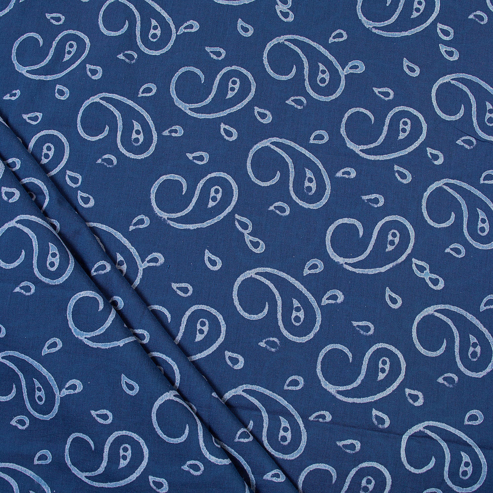 Pure Soft Block Paisley Printed Cotton Fabric Material