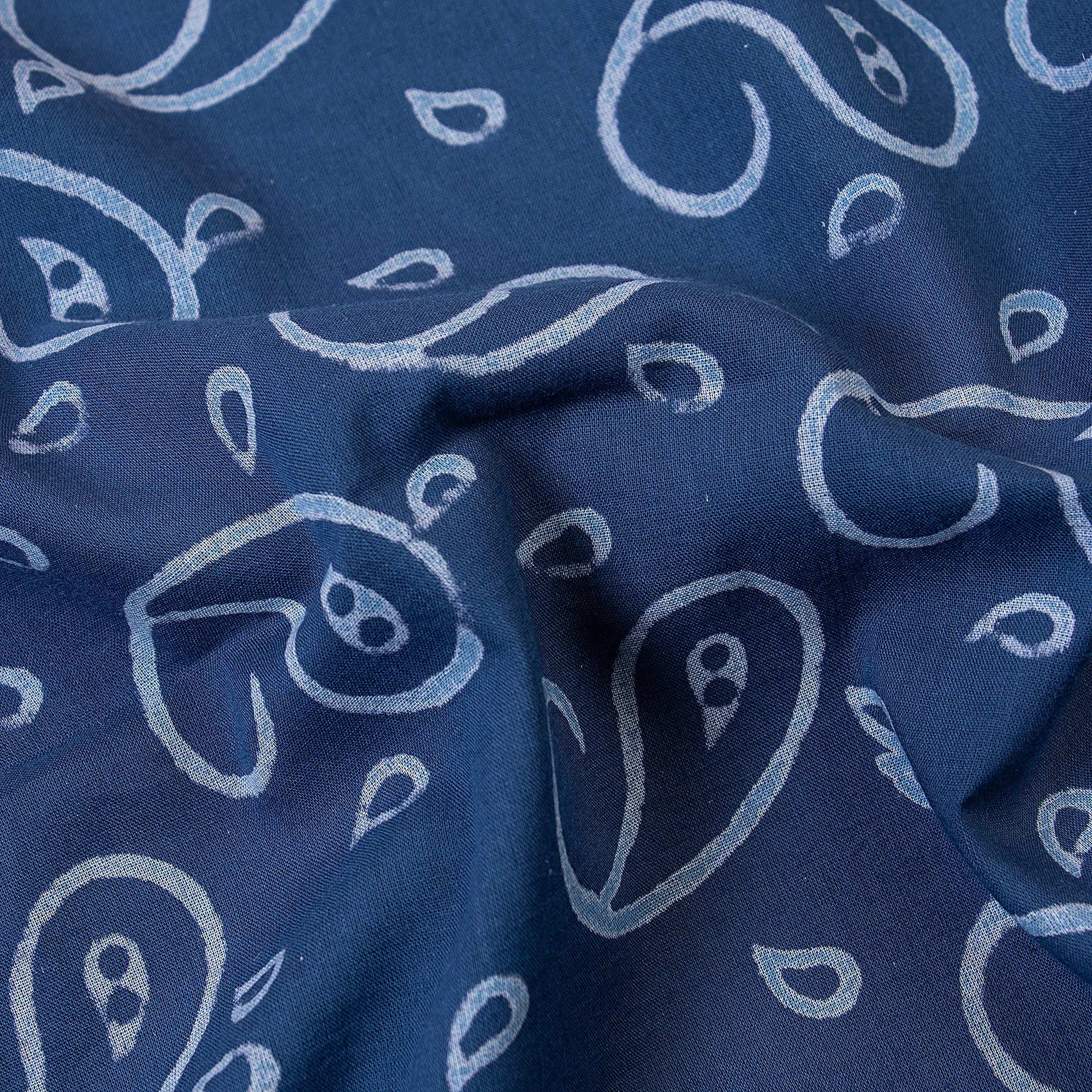 Pure Soft Block Paisley Printed Cotton Fabric Material