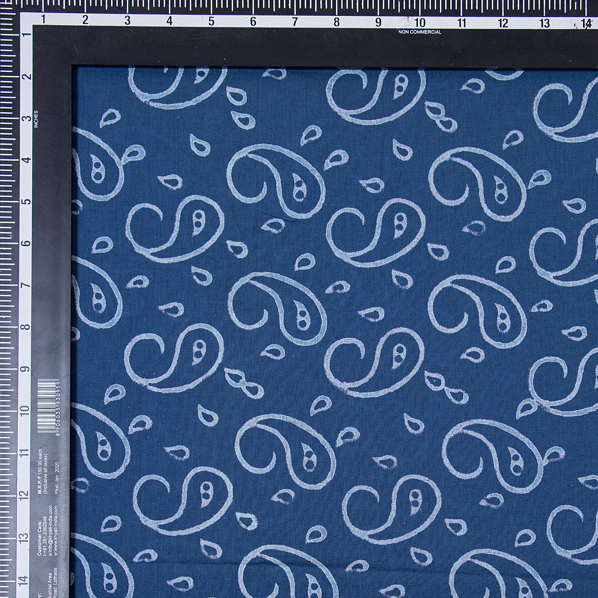 Pure Soft Block Paisley Printed Cotton Fabric Material