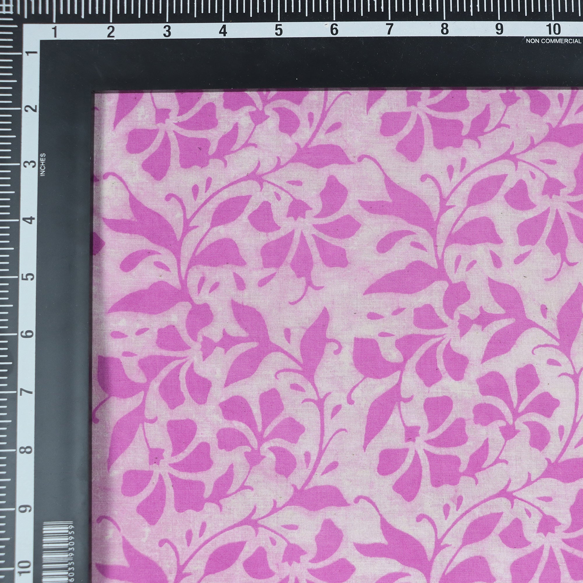 Purple Floral Pure Cotton Hand Block Print Dabu Fabric