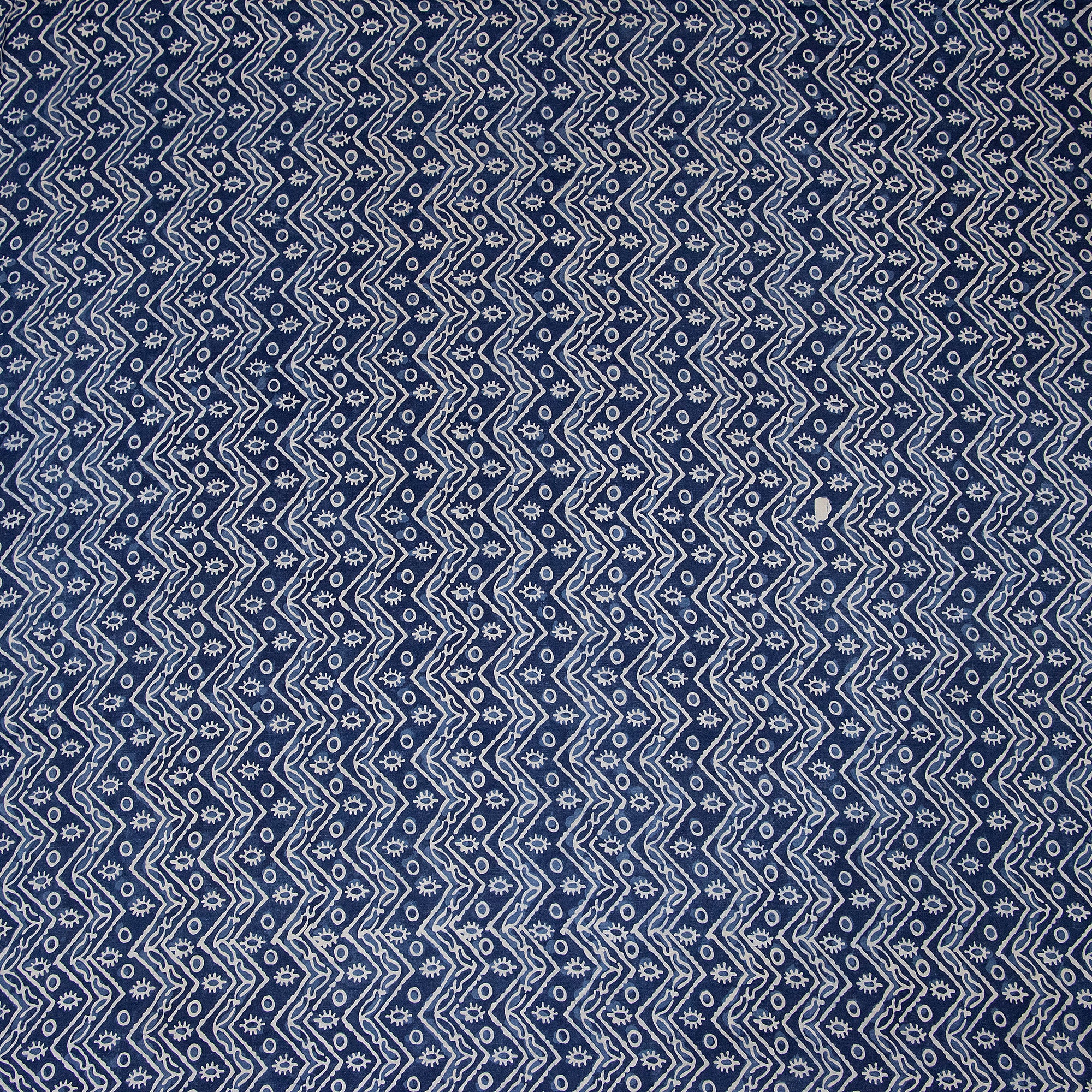 Quality Hand Block Wave Printed Cotton Indigo Fabrics