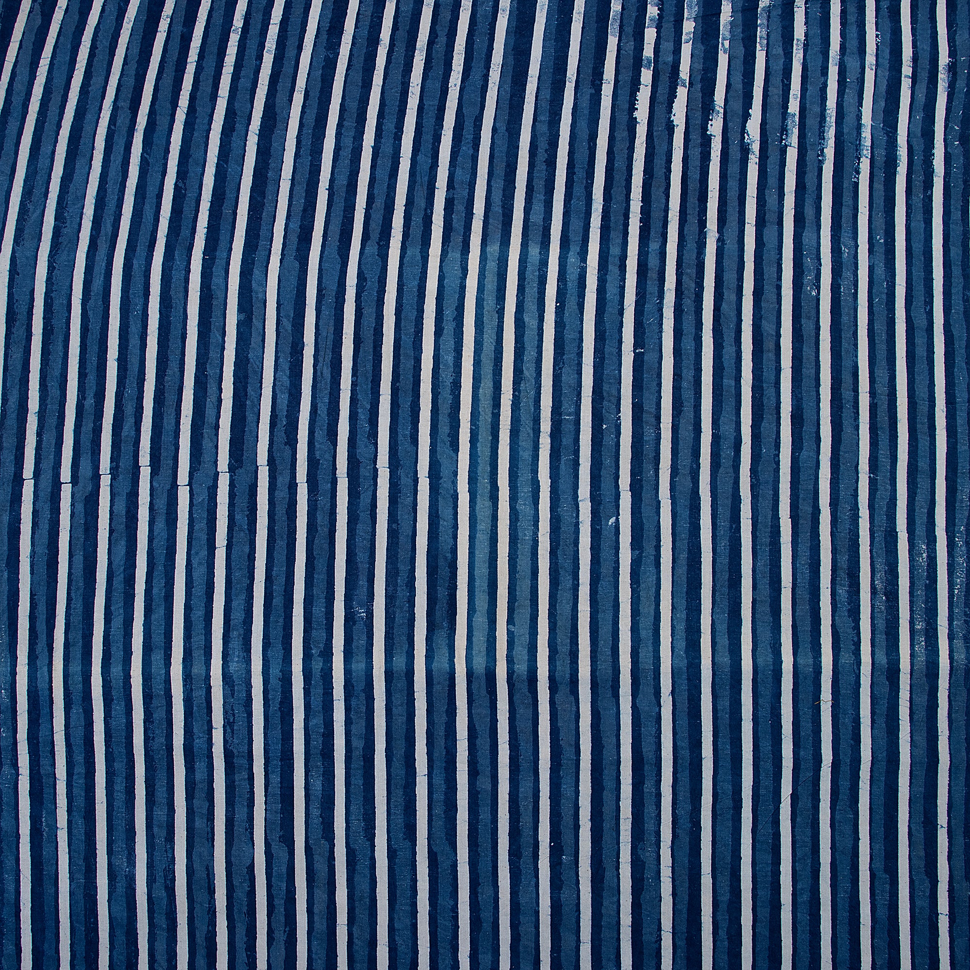 Quality Striped Indigo Print Soft Cotton Fabric