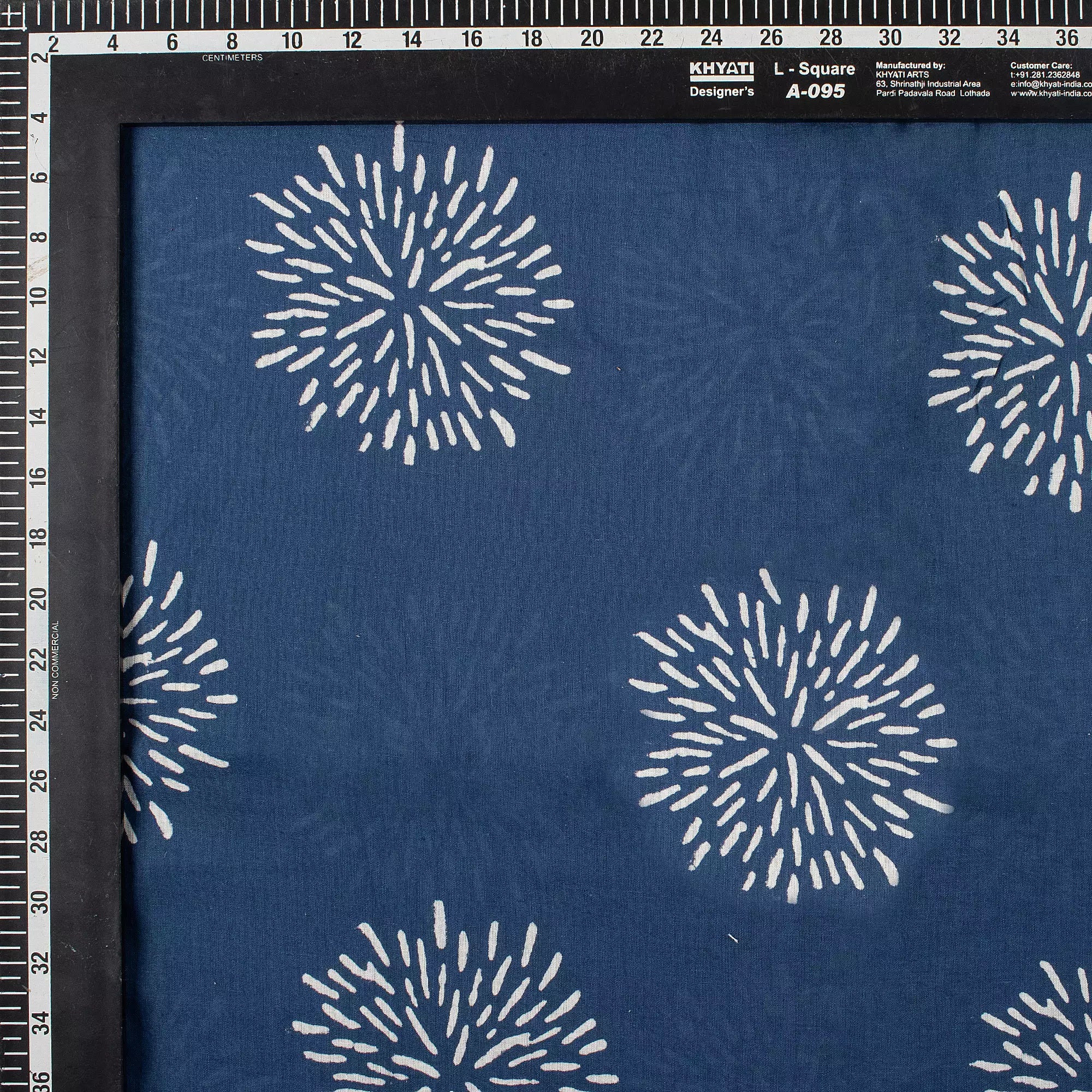 Discharge Hand Block printed Cotton Fabric For Dress
