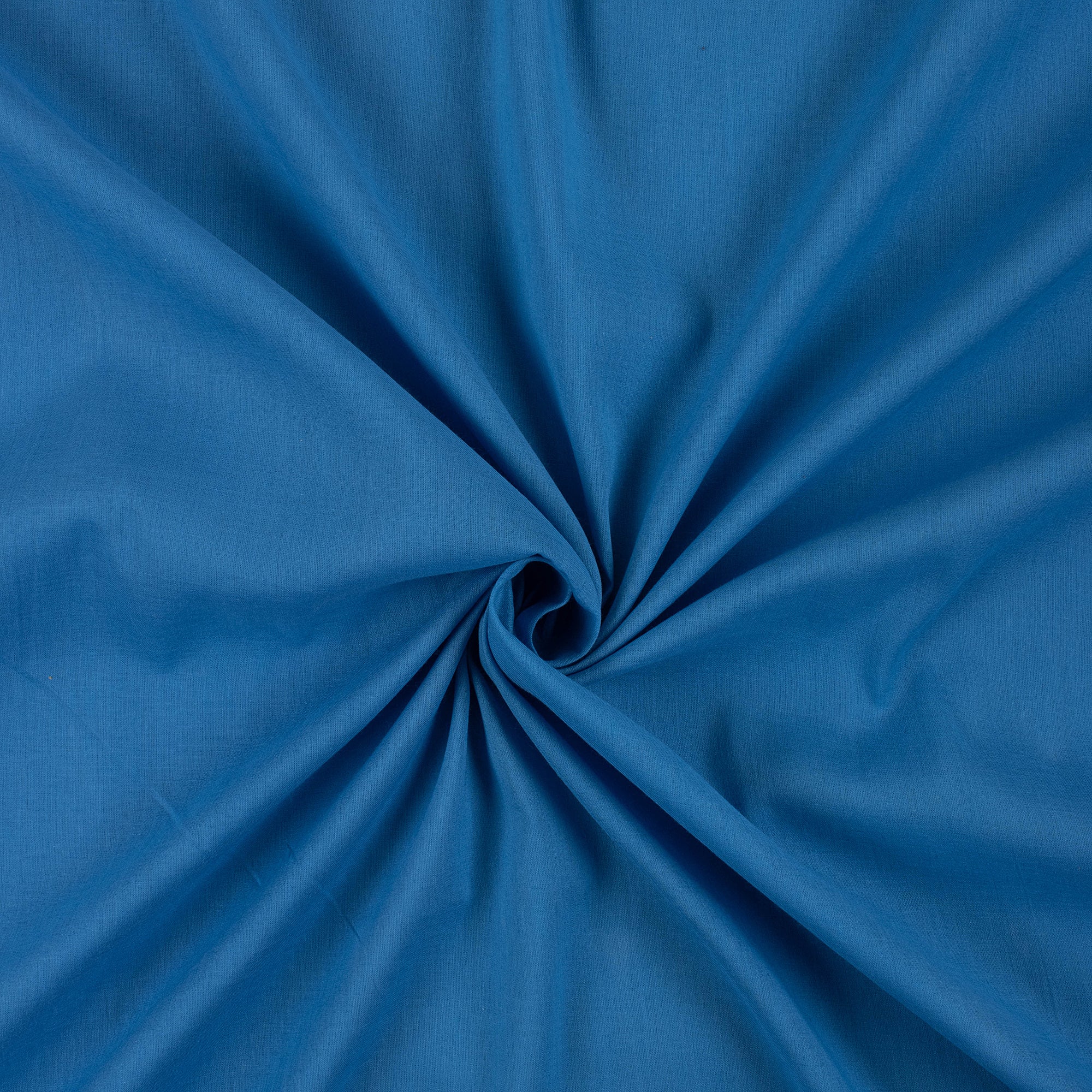 Solid Blue Cotton Shirting Fabric