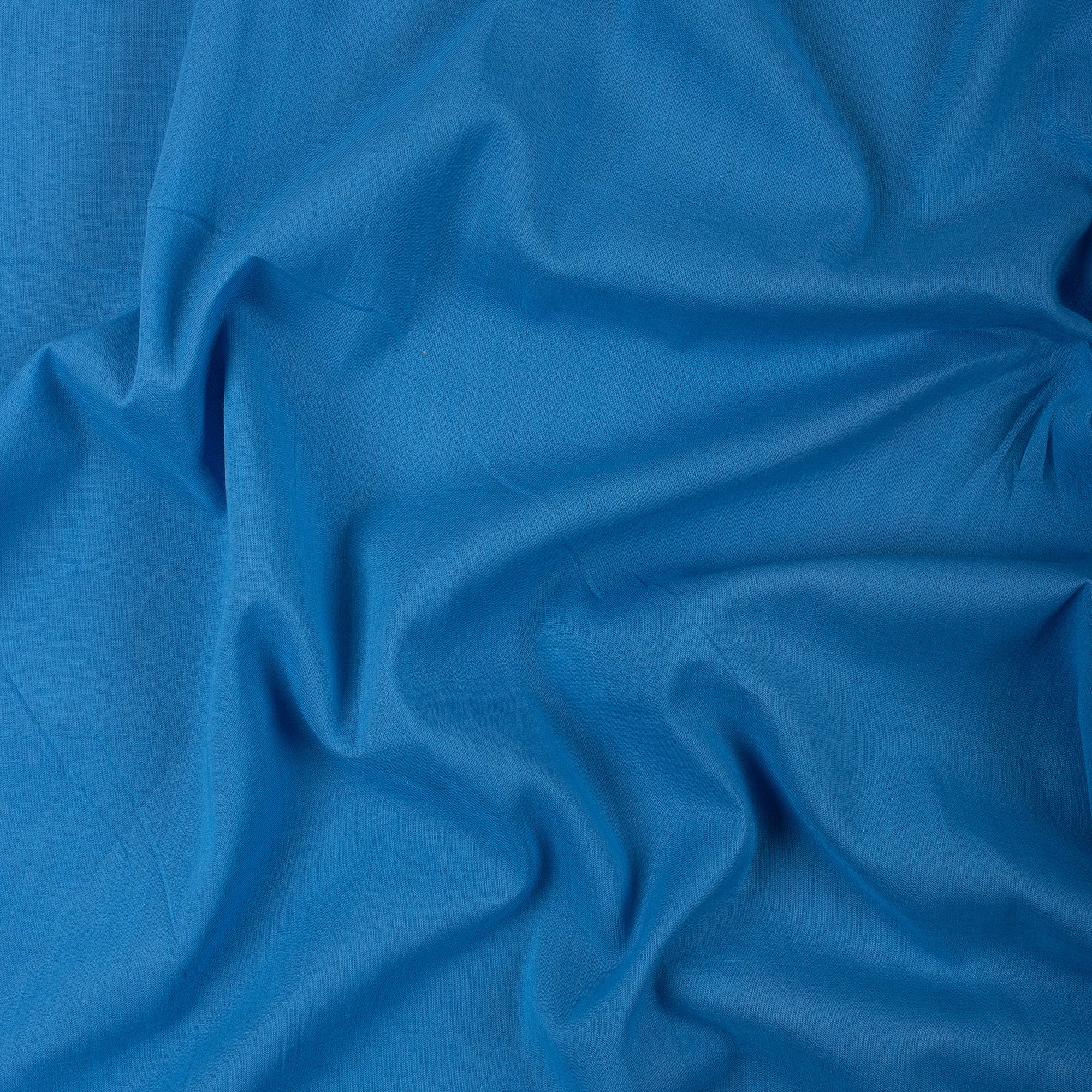 Solid Blue Cotton Shirting Fabric