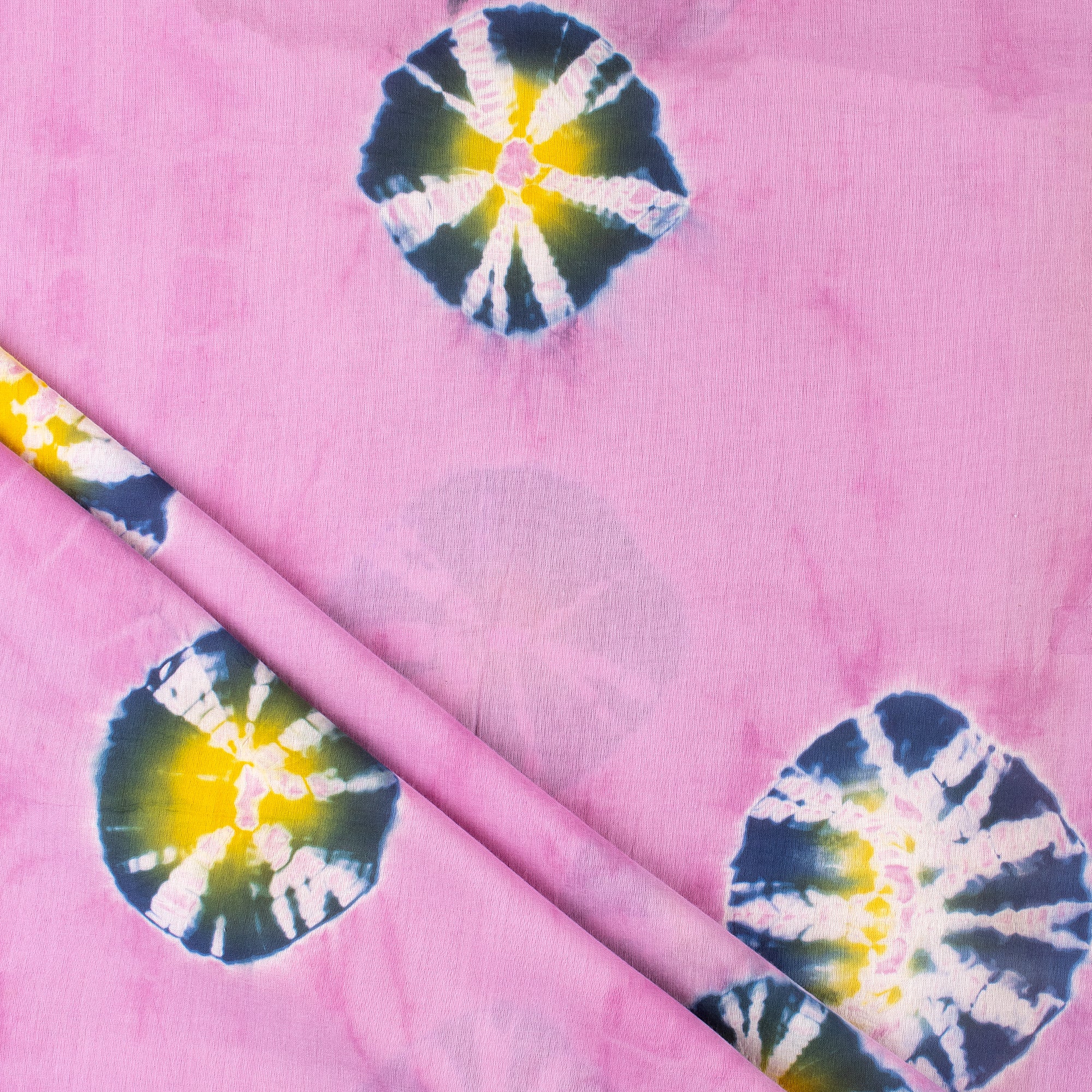 Polka Dots Tie Dye Shibori Cotton Fabric