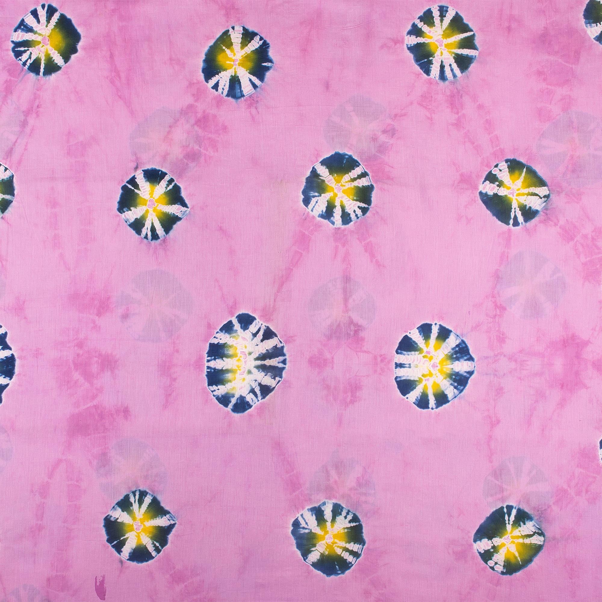Polka Dots Tie Dye Shibori Cotton Fabric