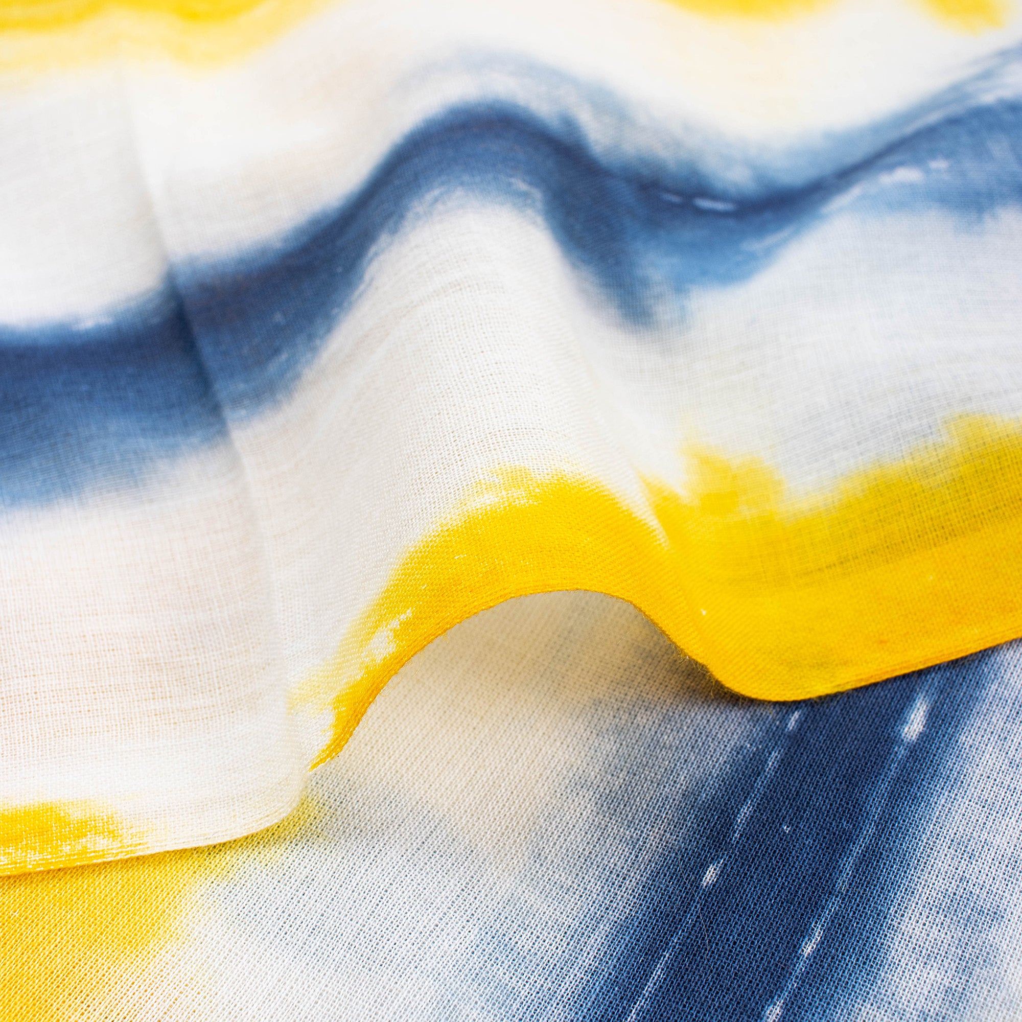 Multicolor Stripe Indian Tie Dye Organic Cotton Fabric