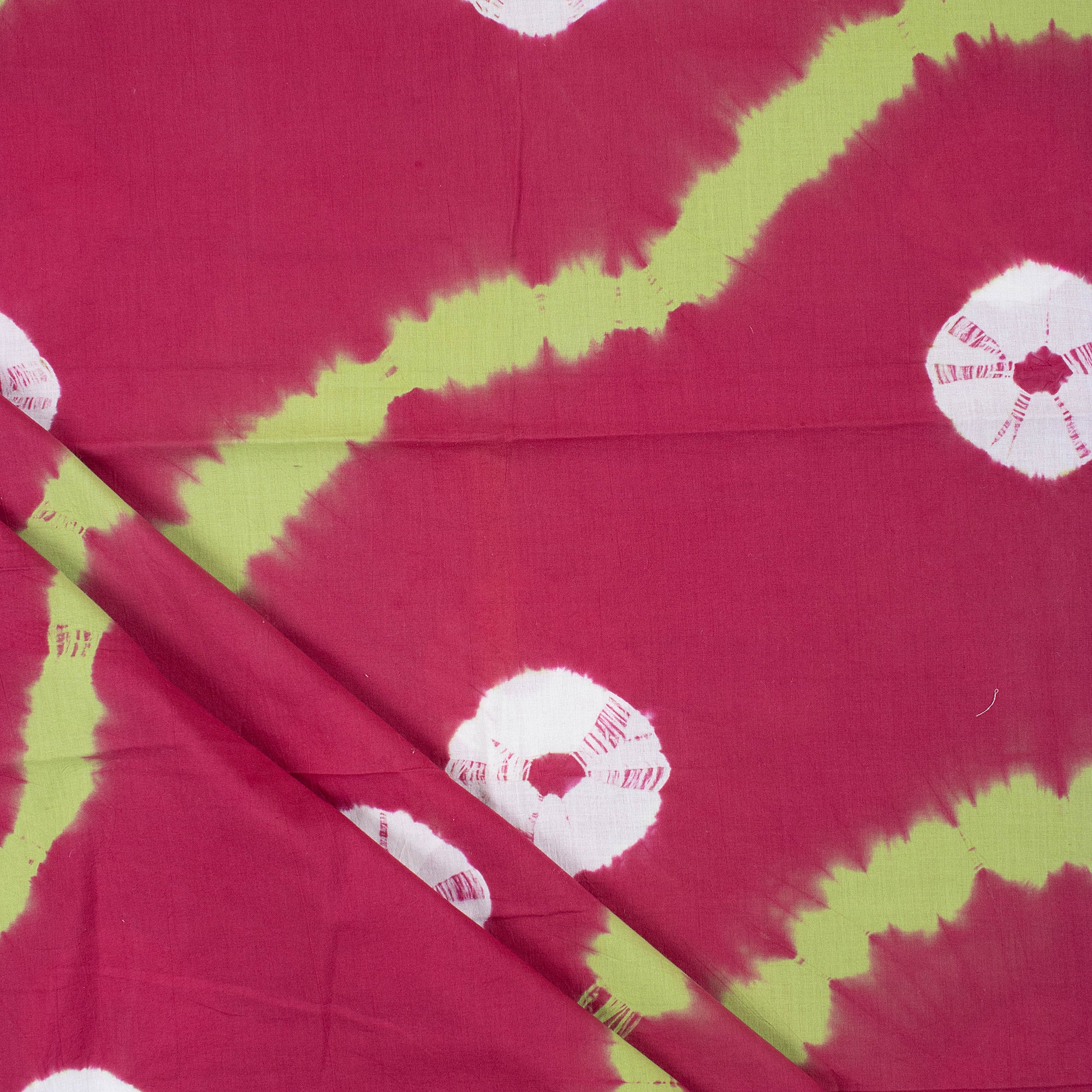 Tie Dye Hand Dyed Cotton Red Fabric Material