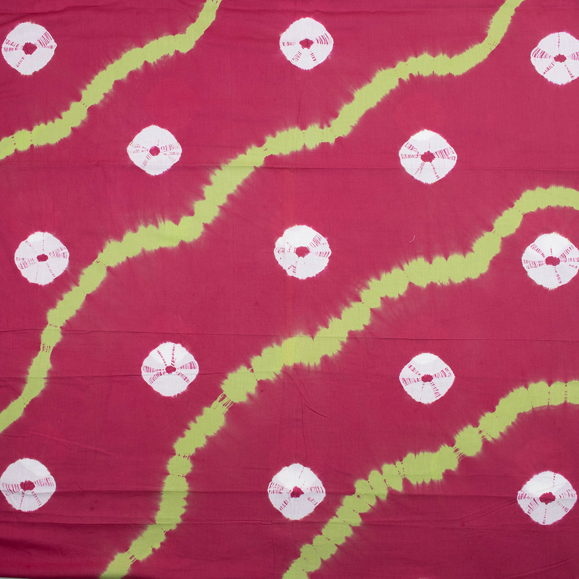 Tie Dye Hand Dyed Cotton Red Fabric Material