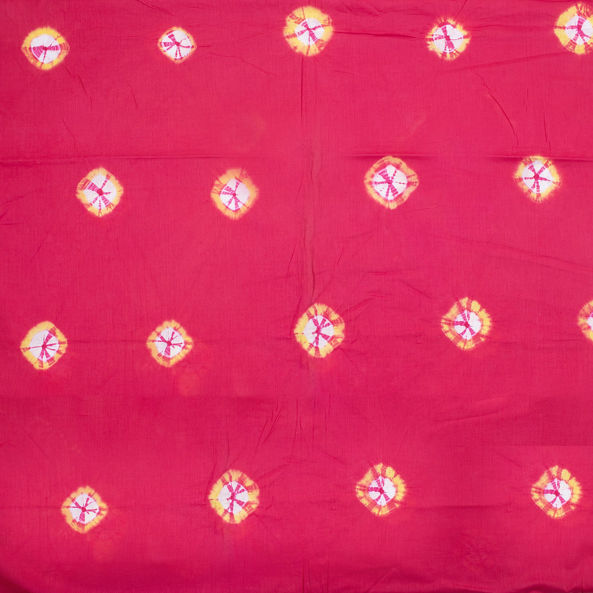 Tie Dye Pure Cotton Red Fabric For Kurti