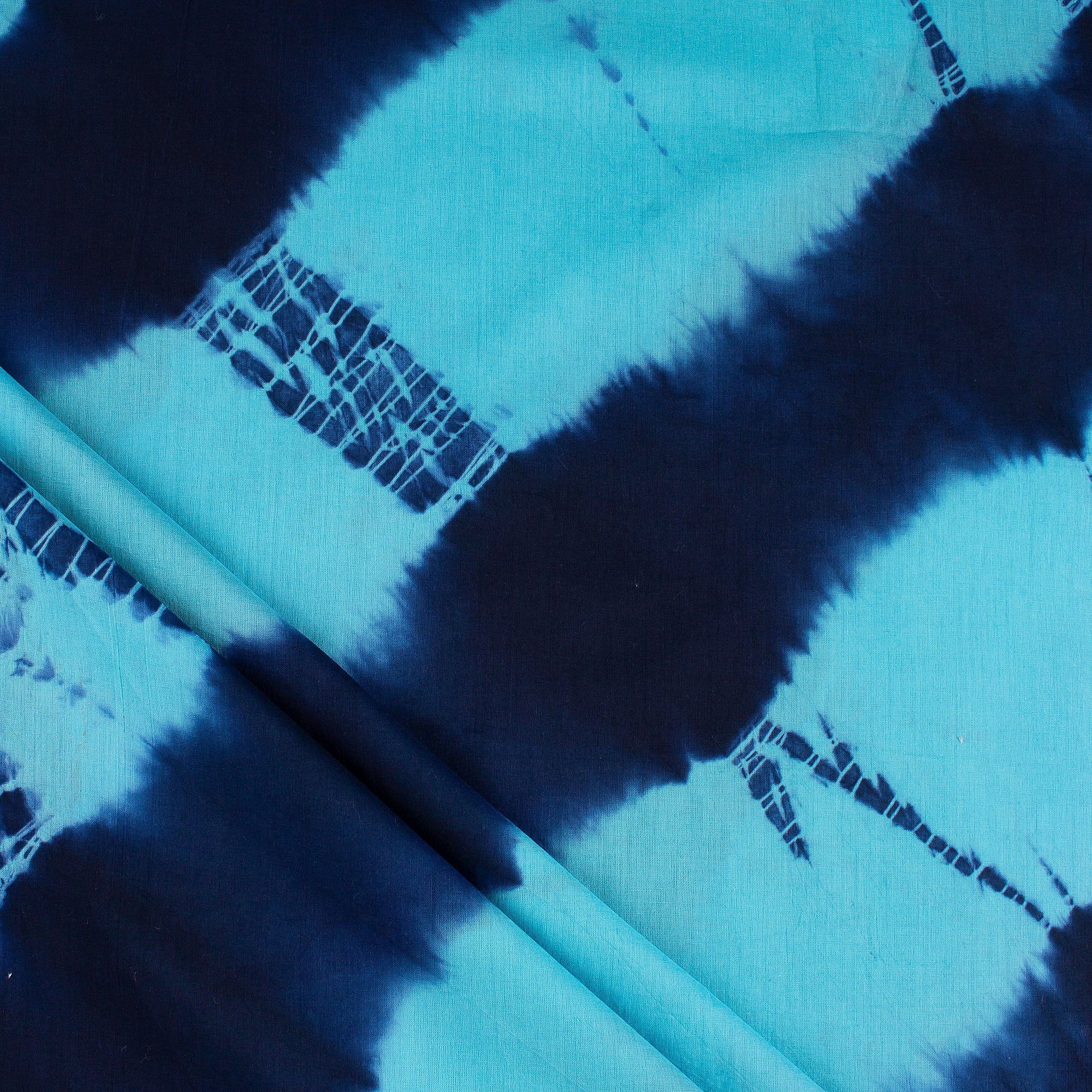 New Blue Stripe Organic Cotton Tie Dye Fabric for Dress
