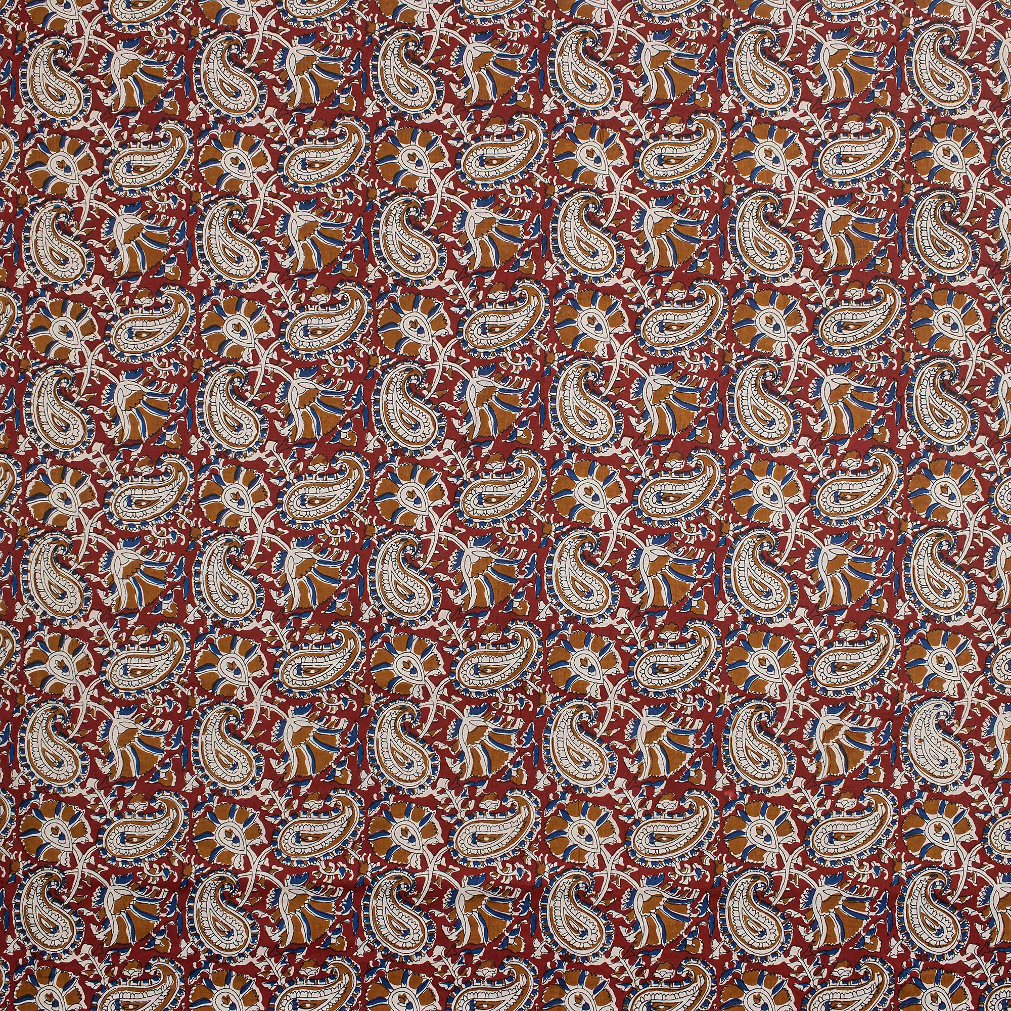 Paisley Cotton Bagru Hand Block Printed Fabric